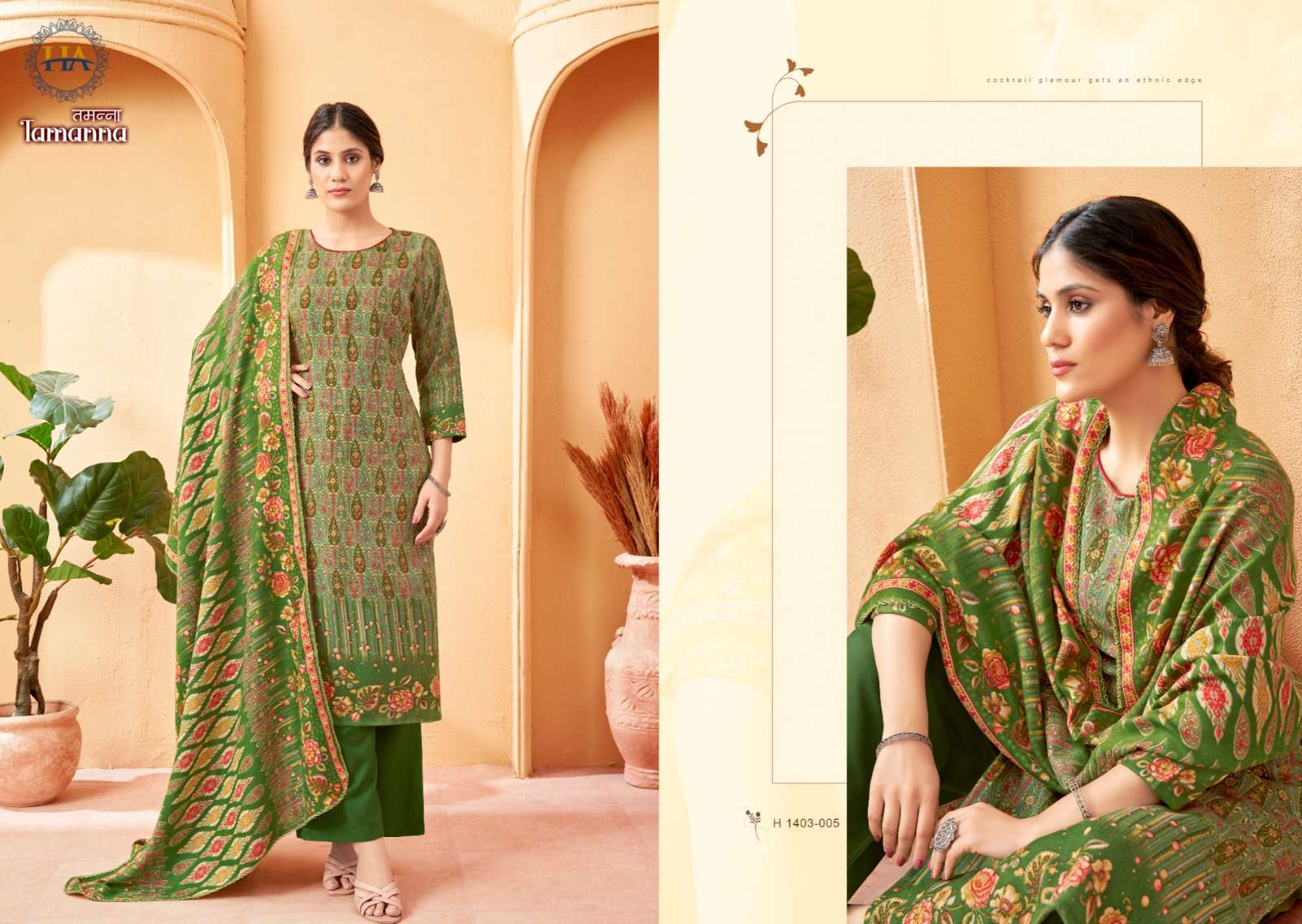 harshit fashion alok suit tamanna Premium Finest Pashmina print salwar suit catalog