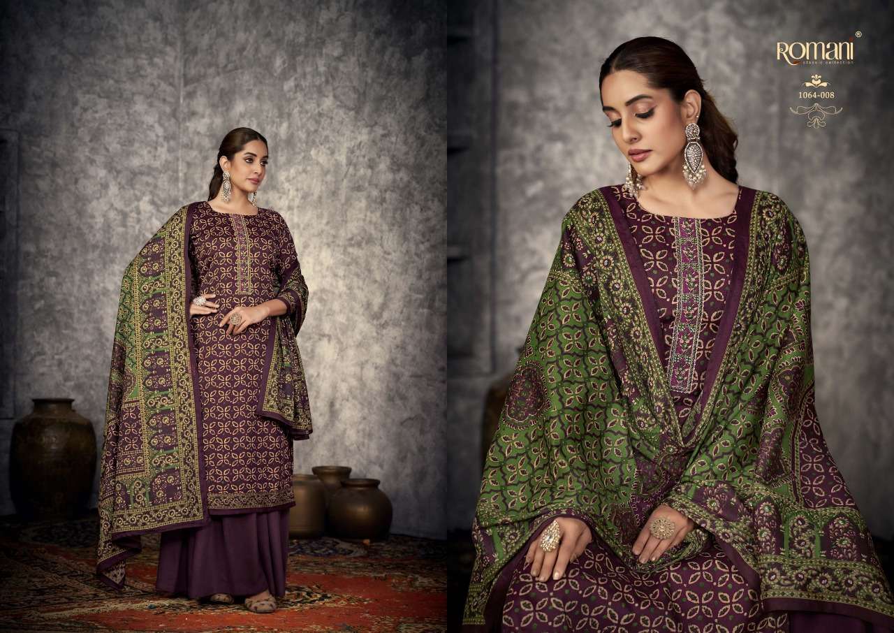 romani afreen pure pashmina graceful look salwar suit catalog