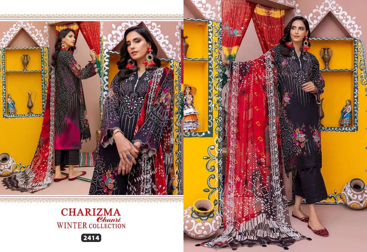 shree fabs charisma chunri winter collection pashmina exclusive print salwar suit catalog