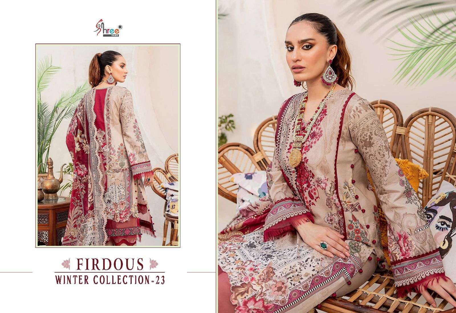 shree fabs FIRDOUS WINTER COLLECTION 23 pashmina elegant salwar suit catalog