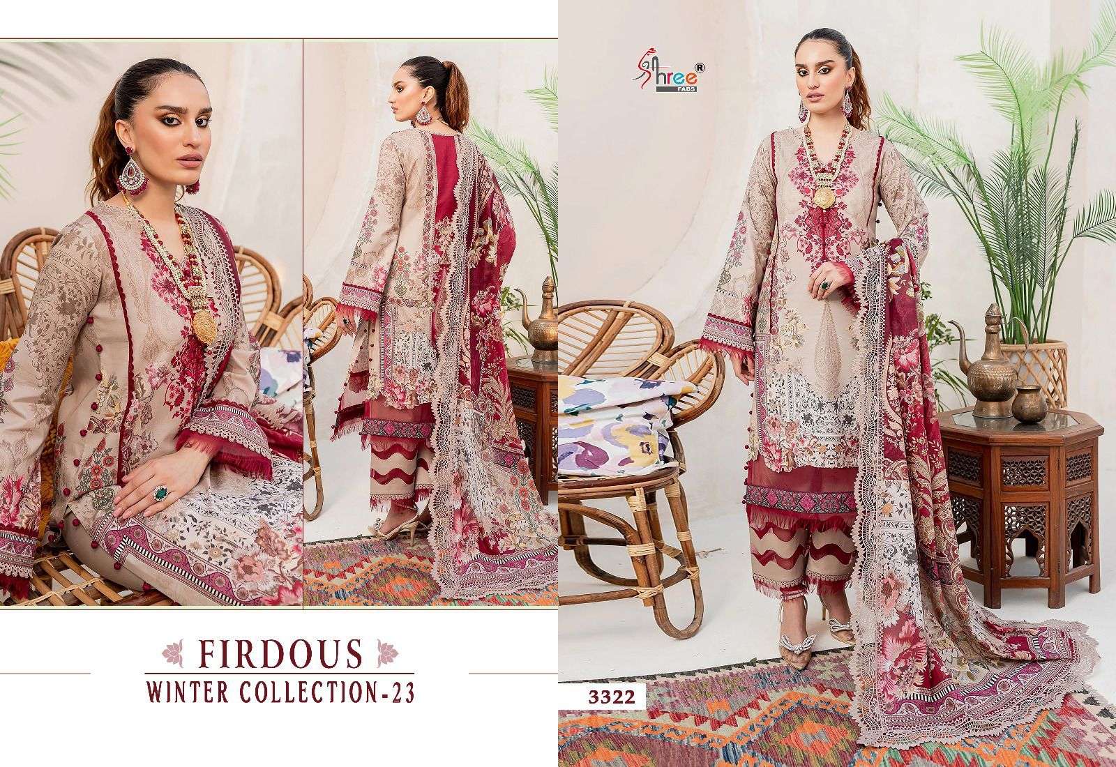shree fabs FIRDOUS WINTER COLLECTION 23 pashmina elegant salwar suit catalog