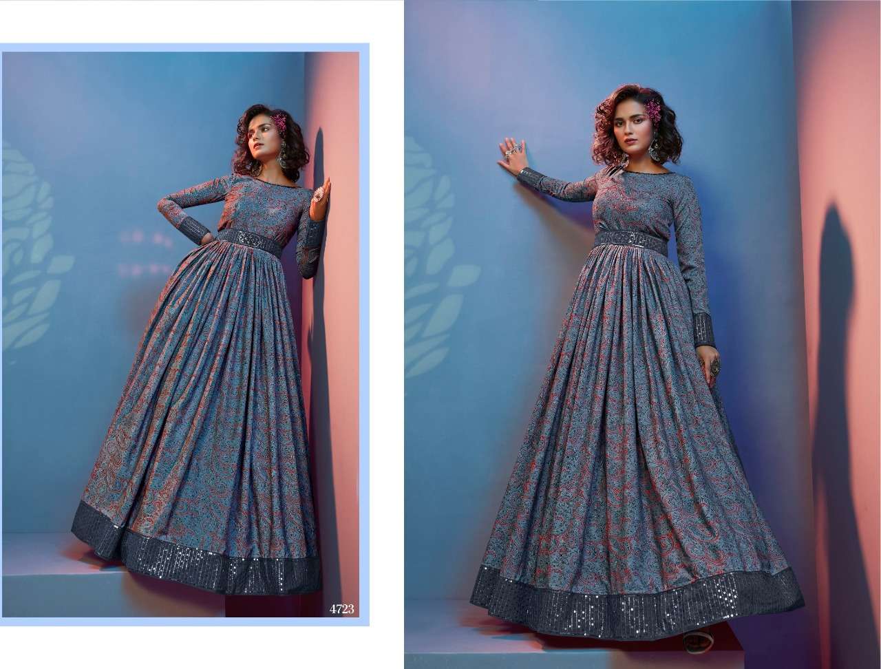 shubhakala flory vol 19 silk crape innovative look indo western catalog