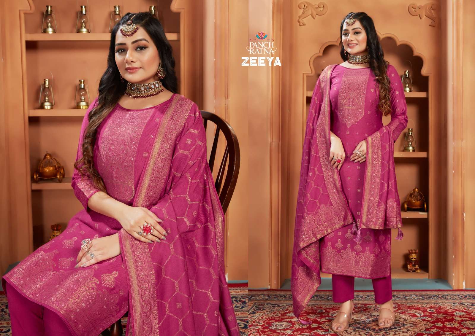 panch ratna zeeya pure viscose innovative look salwar suit catalog
