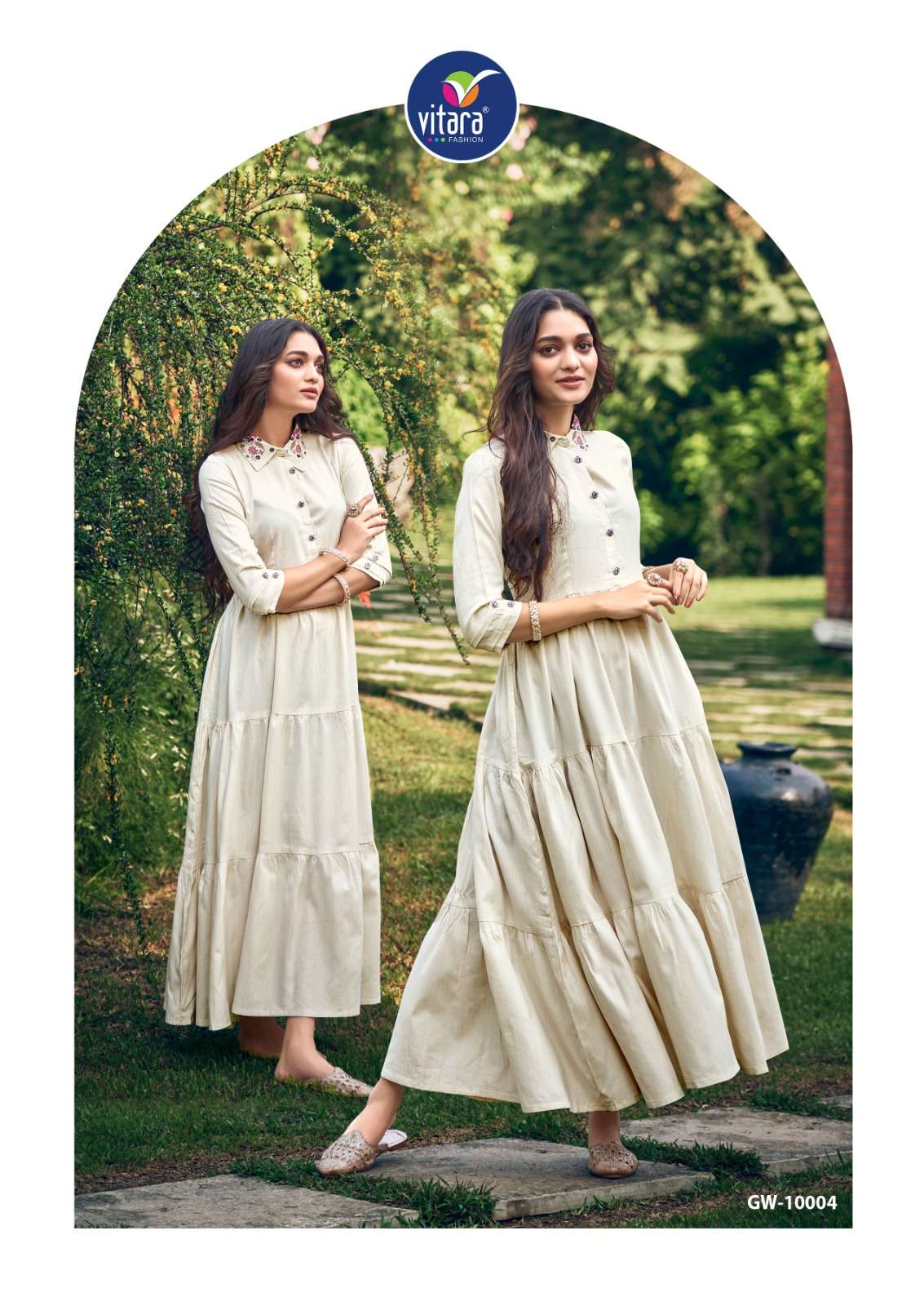 vitara fashion sentro cotton gracefull look kurti catalog