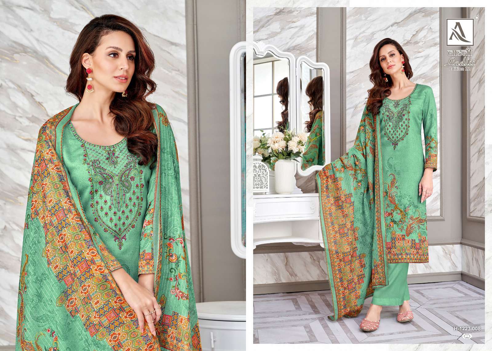 alok suit ladlii 12 zam cotton catchy look salwar suit catalog