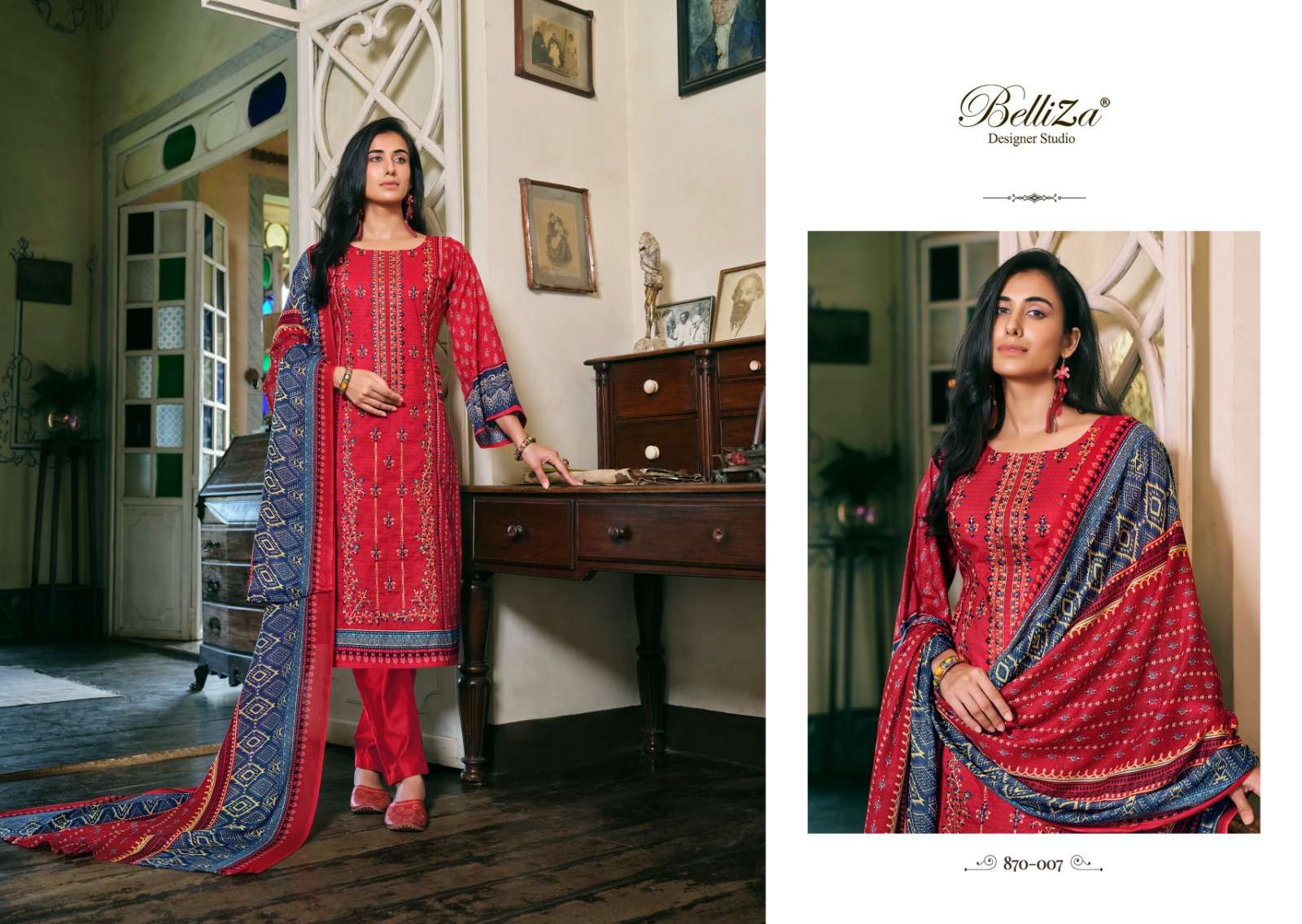belliza designer studio binsaeed vol 2 cotton elegant salwar suit catalog