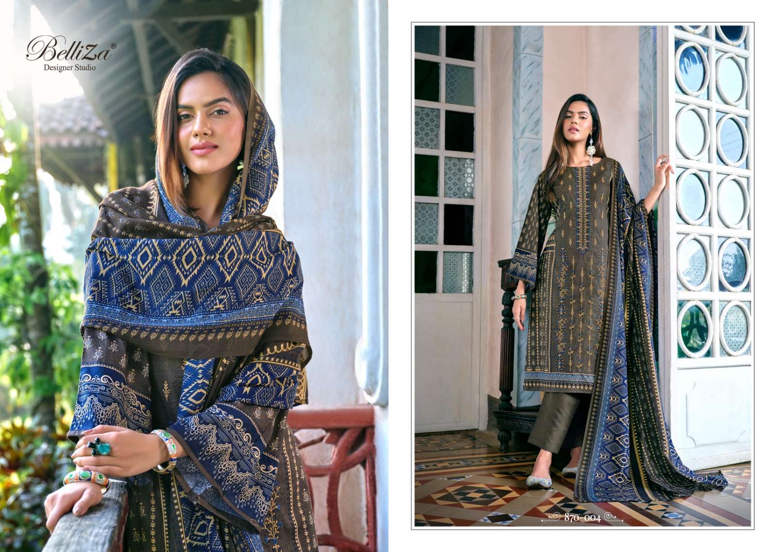 belliza designer studio binsaeed vol 2 cotton elegant salwar suit catalog