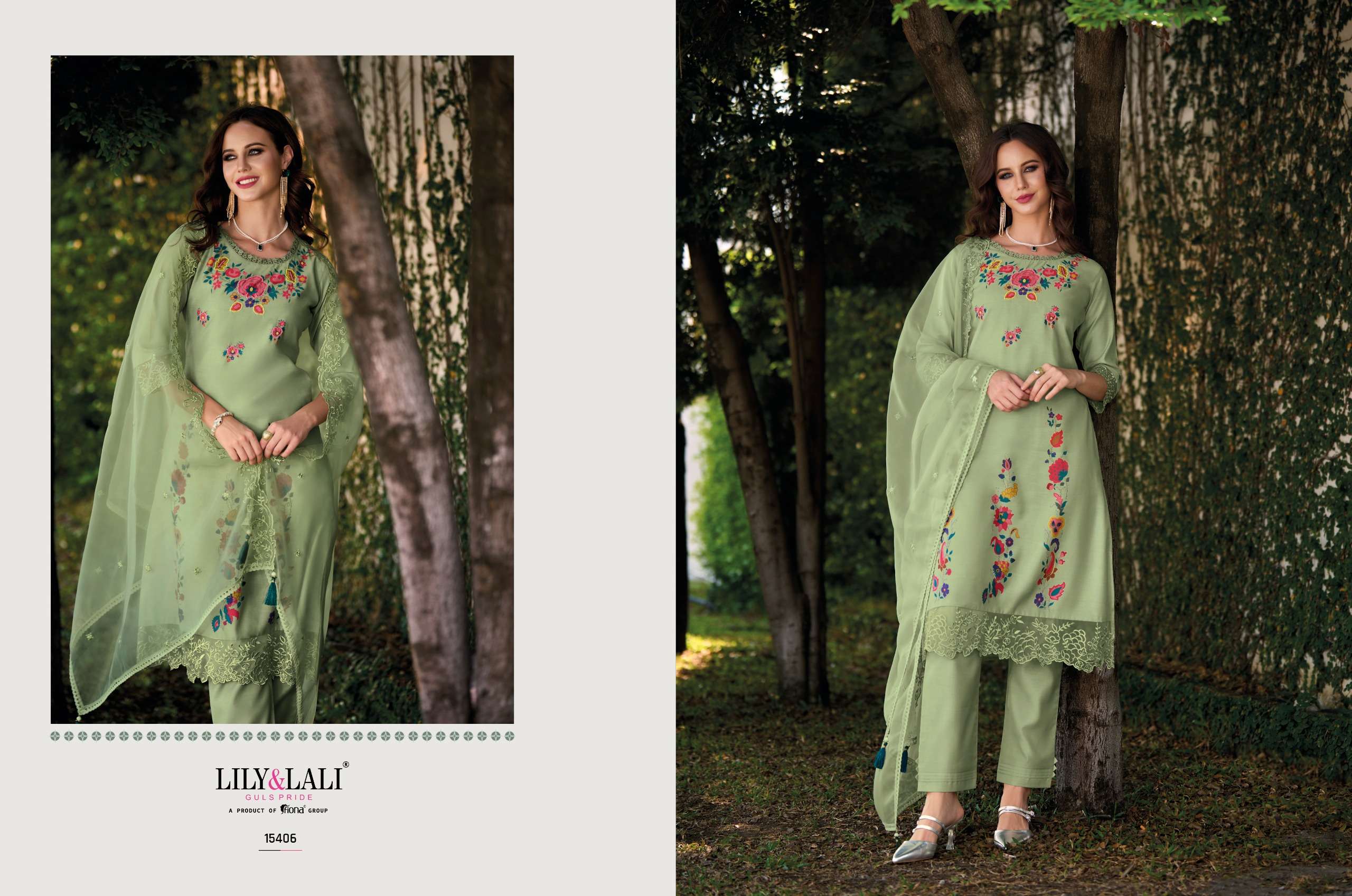 lily and lali manyata chanderi silk new and modern look top bottom with dupatta catalog