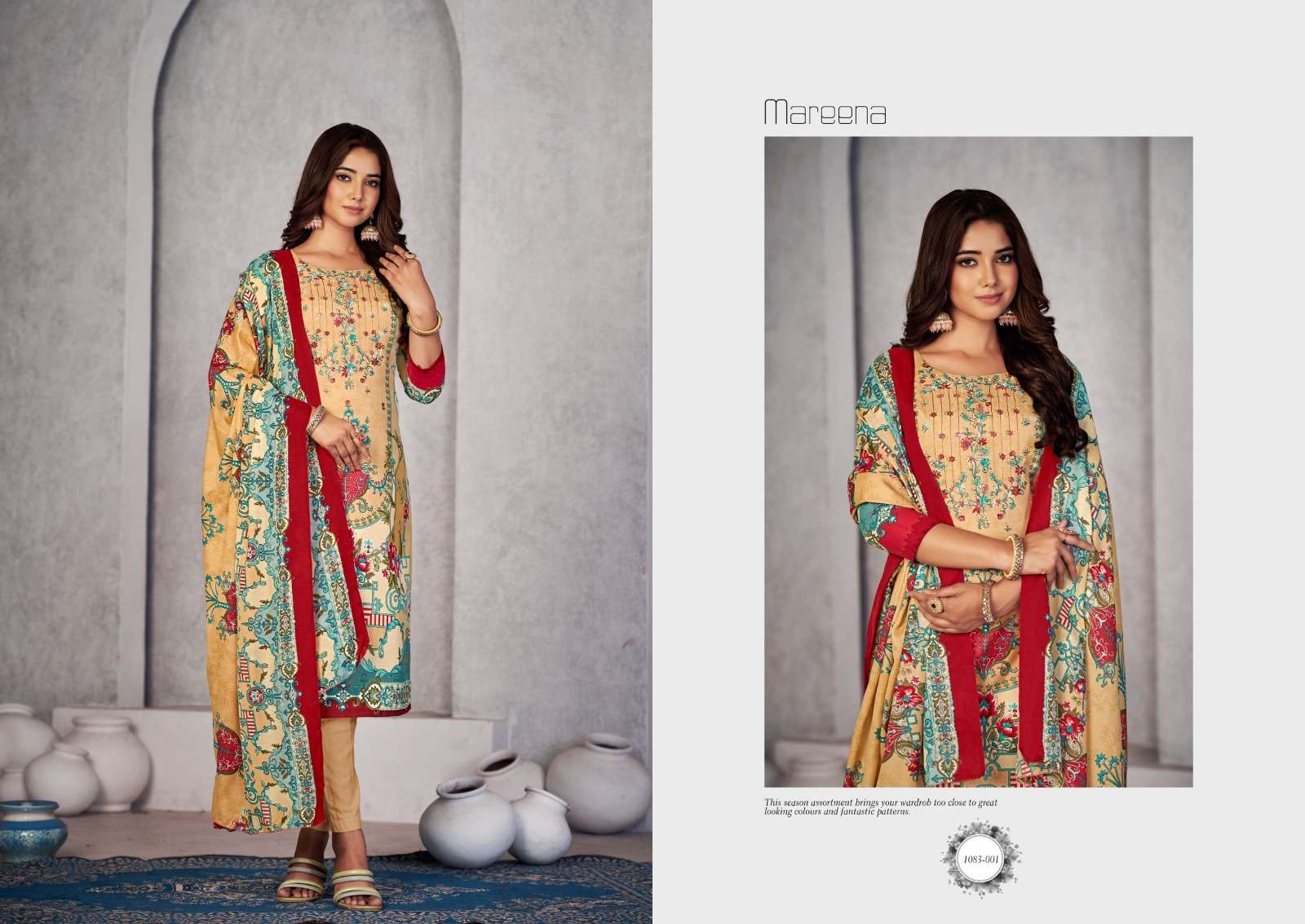 romani mareena vol 17 soft cotton grace ful look salwar suit catalog