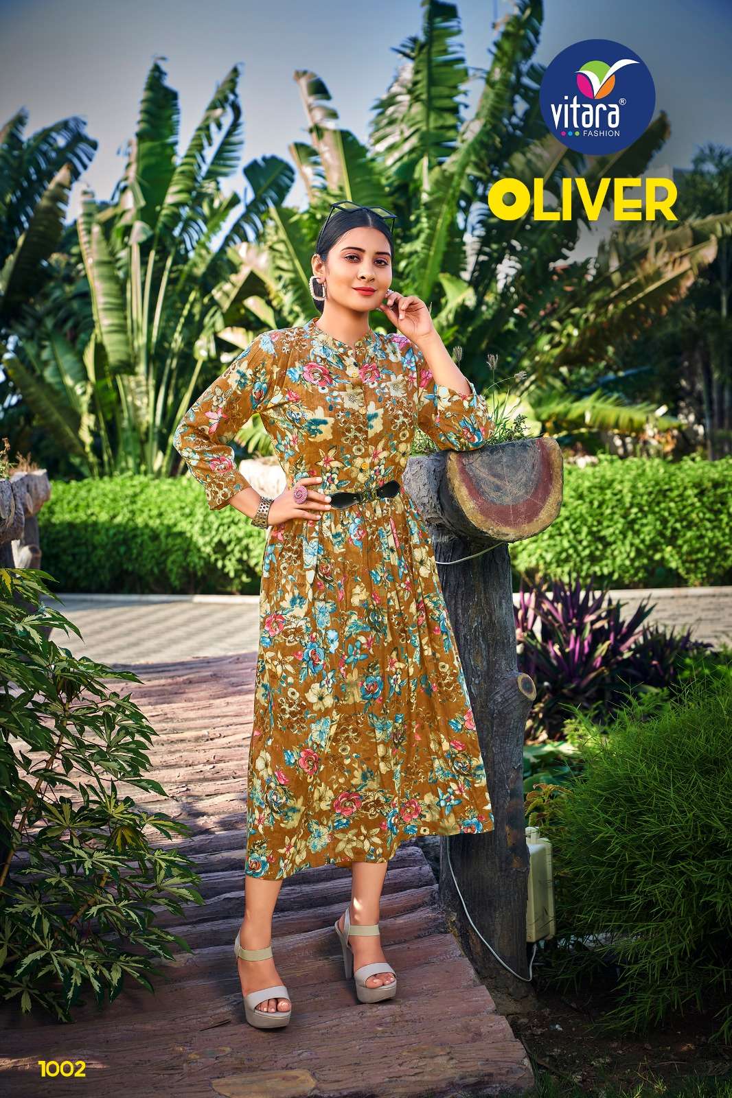 vitara fashion oliver rayon regal look kurti size set