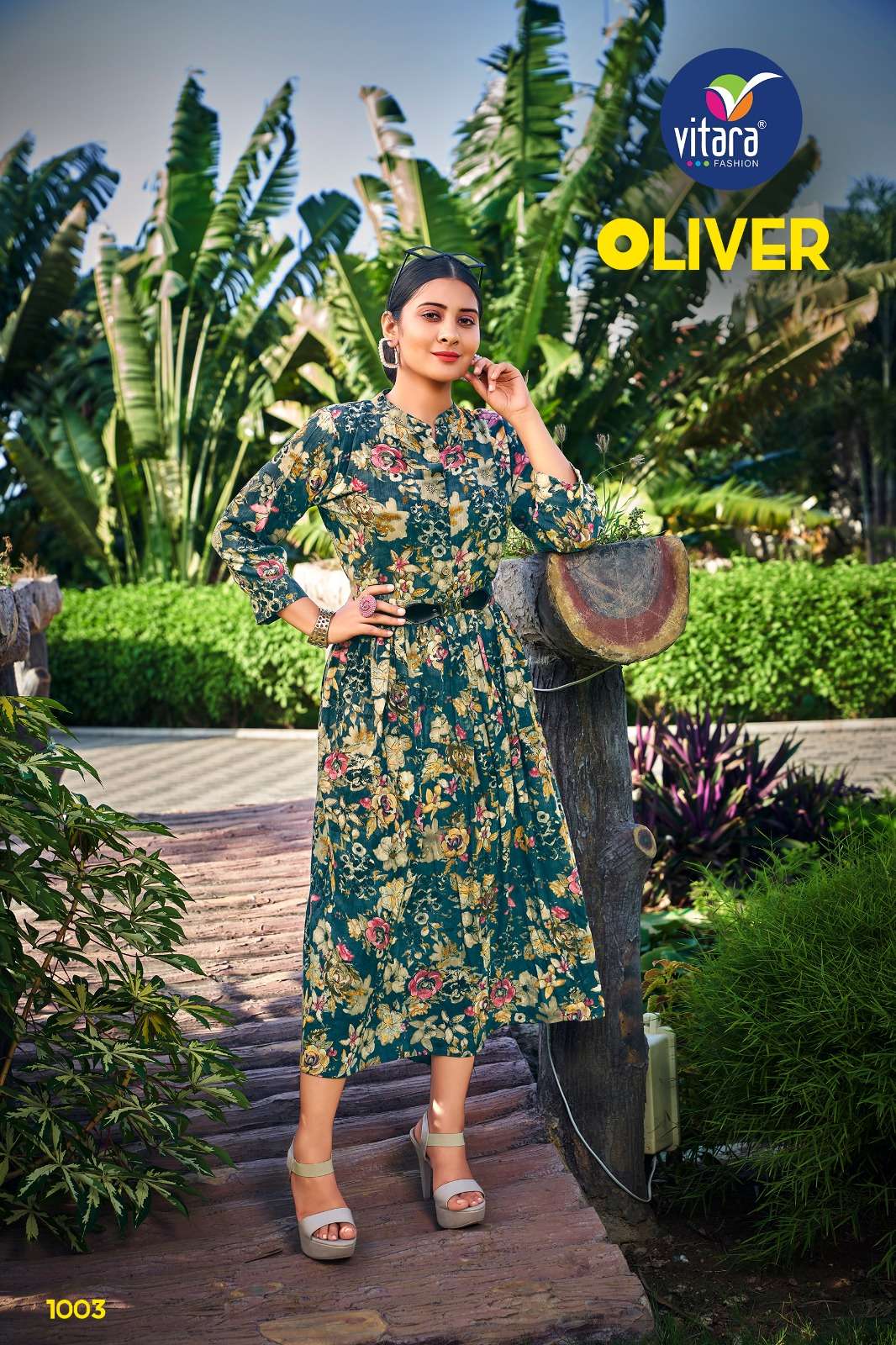 vitara fashion oliver rayon regal look kurti size set