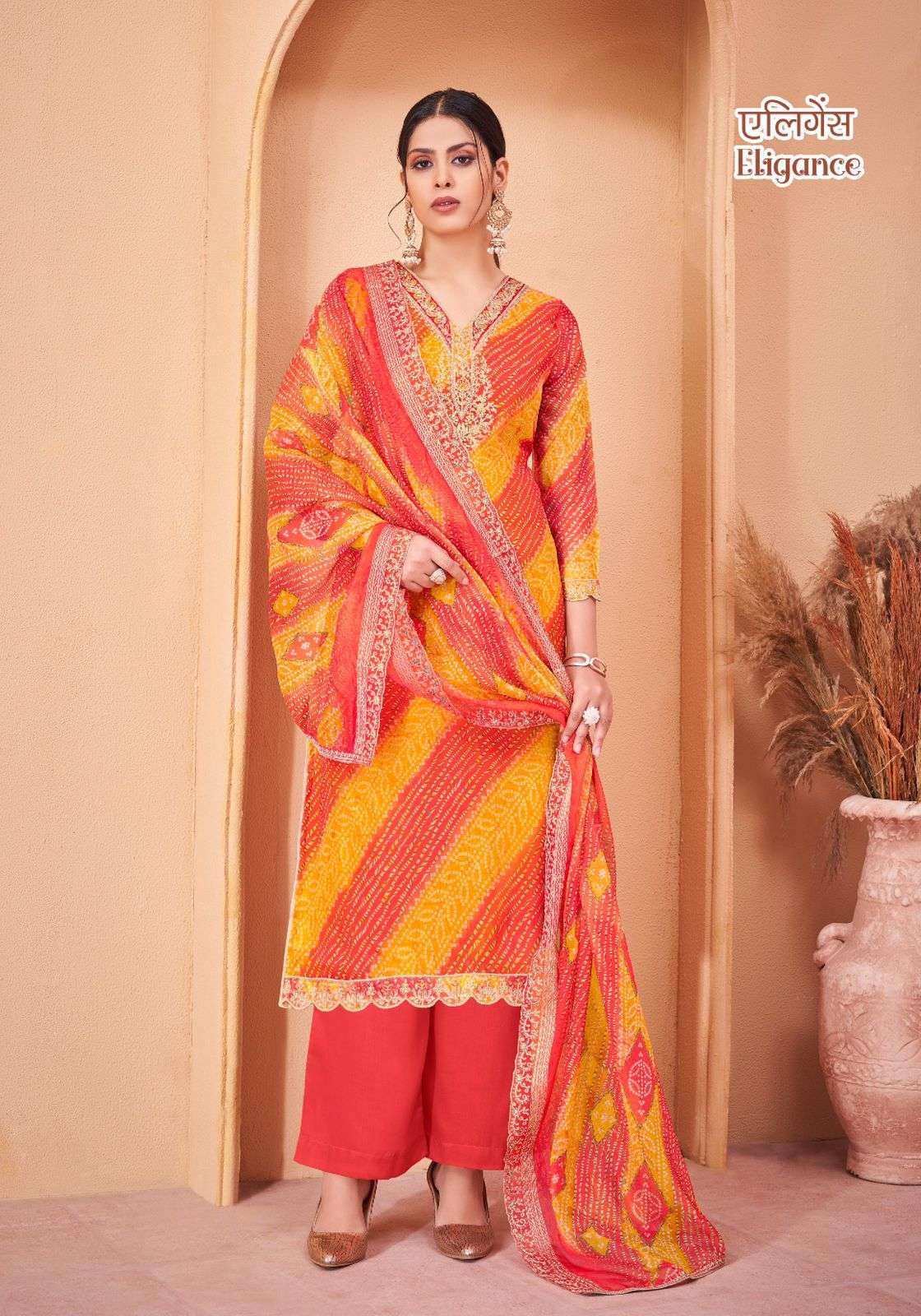 alok suit elegance organza exclusive print salwar suit catalog