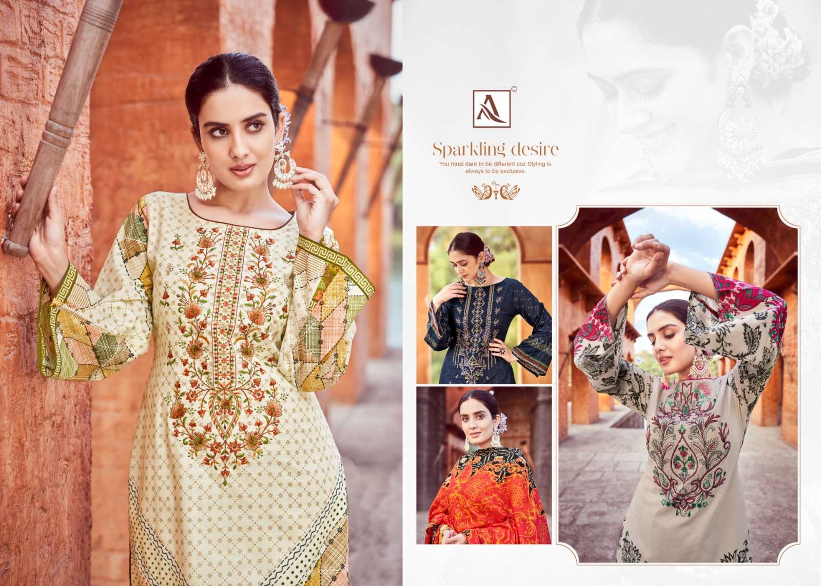 alok suit gulshan ara cambric new and modern look salwar suit catalog