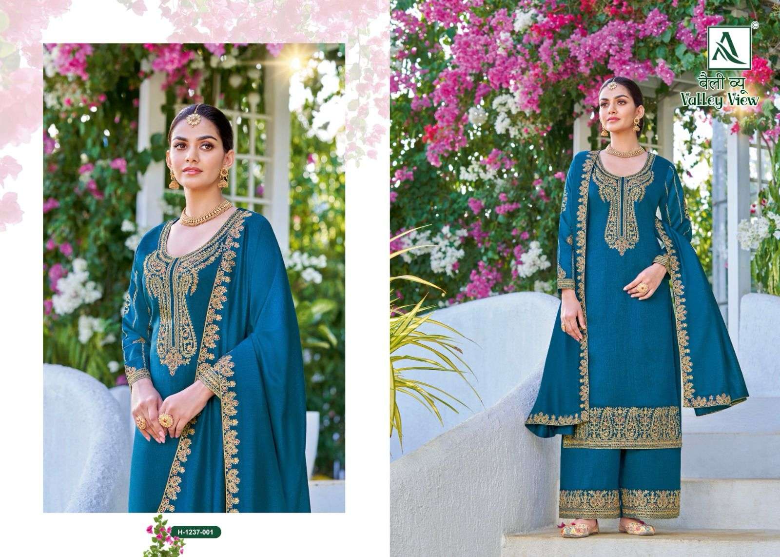 alok suit valley view vichitra silk elegant look salwar suit catalog