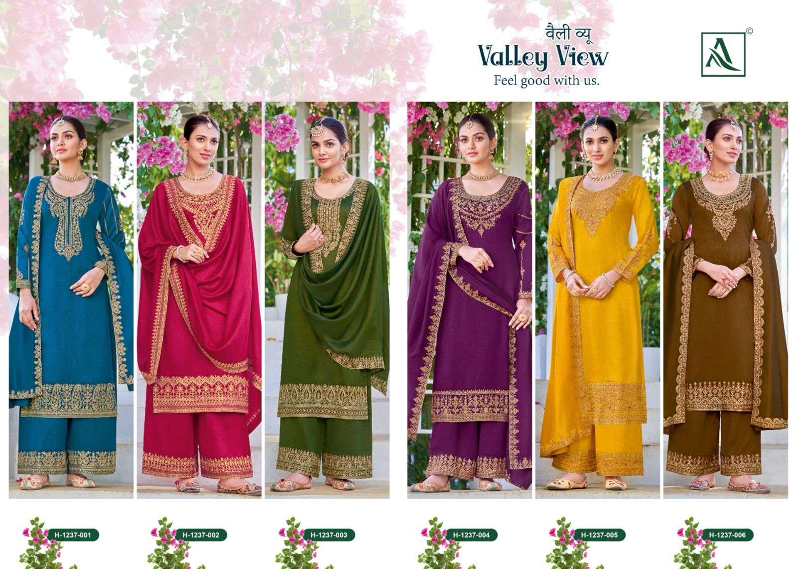 alok suit valley view vichitra silk elegant look salwar suit catalog