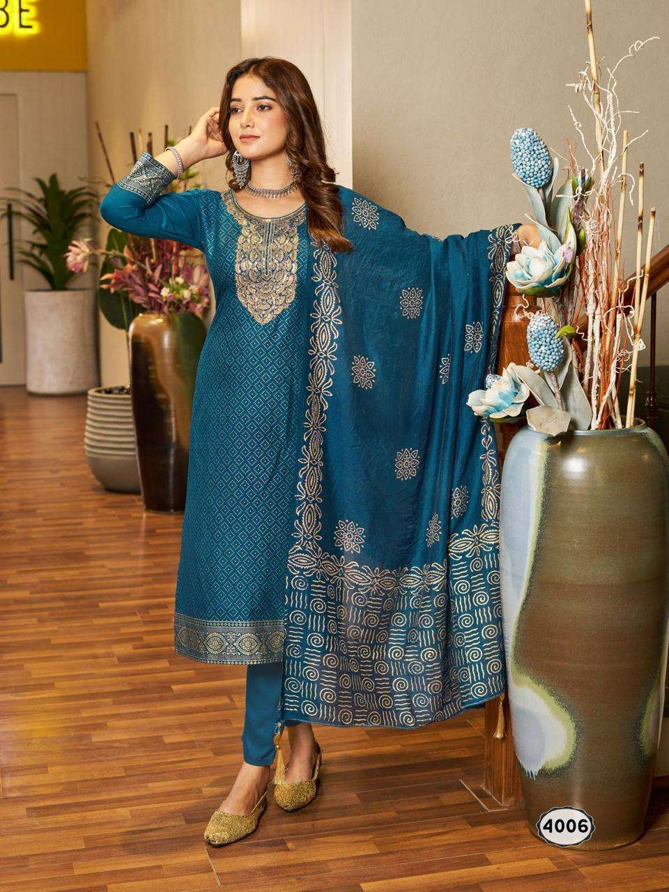 blue hiils Royal Touch Vol 04 rayon gorgeous look top bottom with dupatta catalog