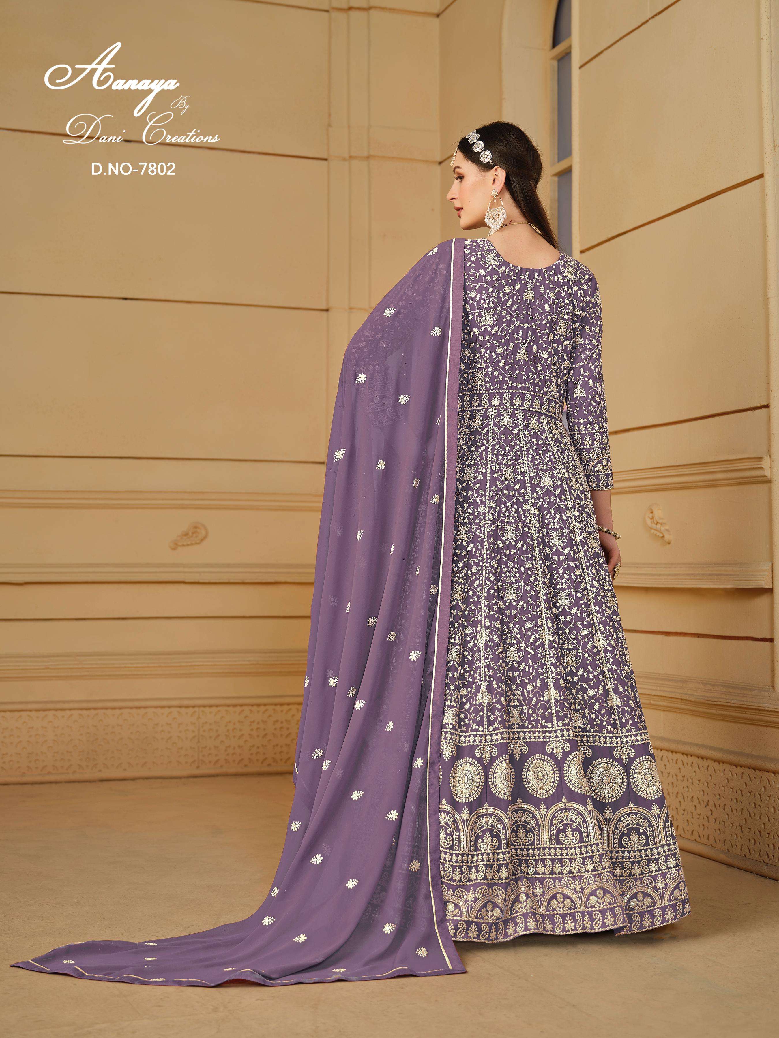 dani aanaya 7800 series vol 178 georgette regal look salwar suit catalog