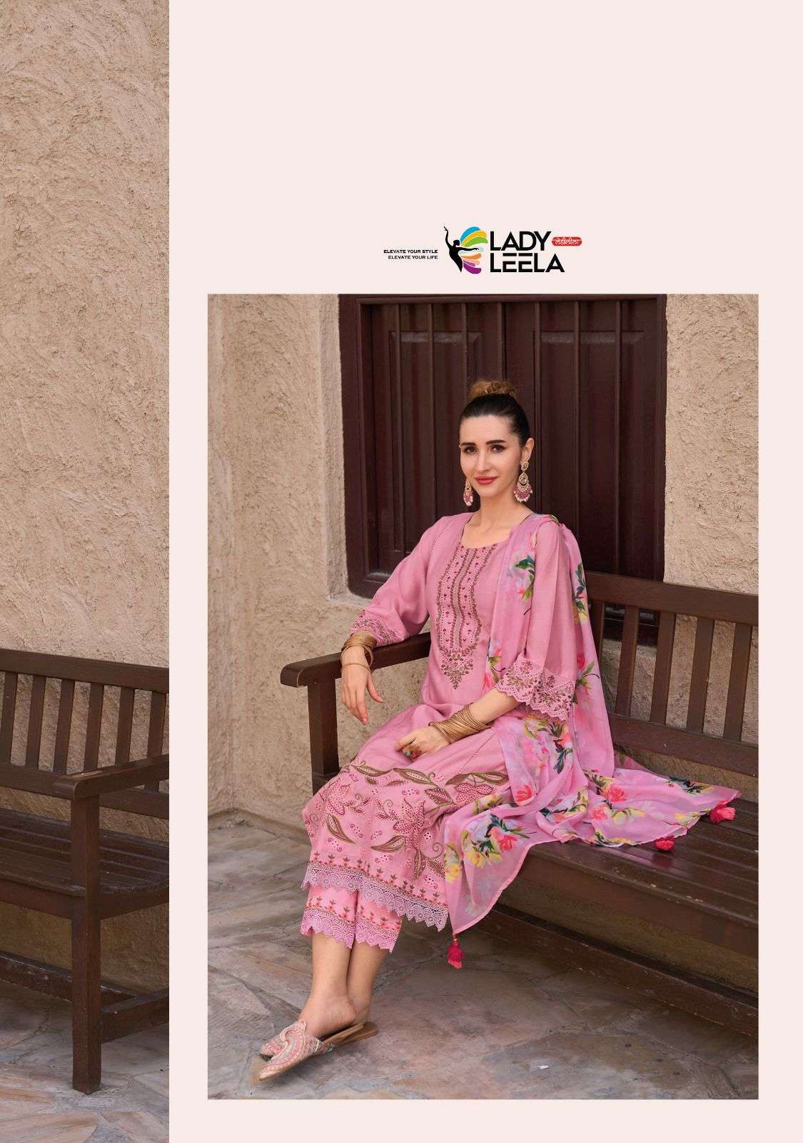lady leela riwayat viscose silk new and modern look top bottom with dupatta catalog