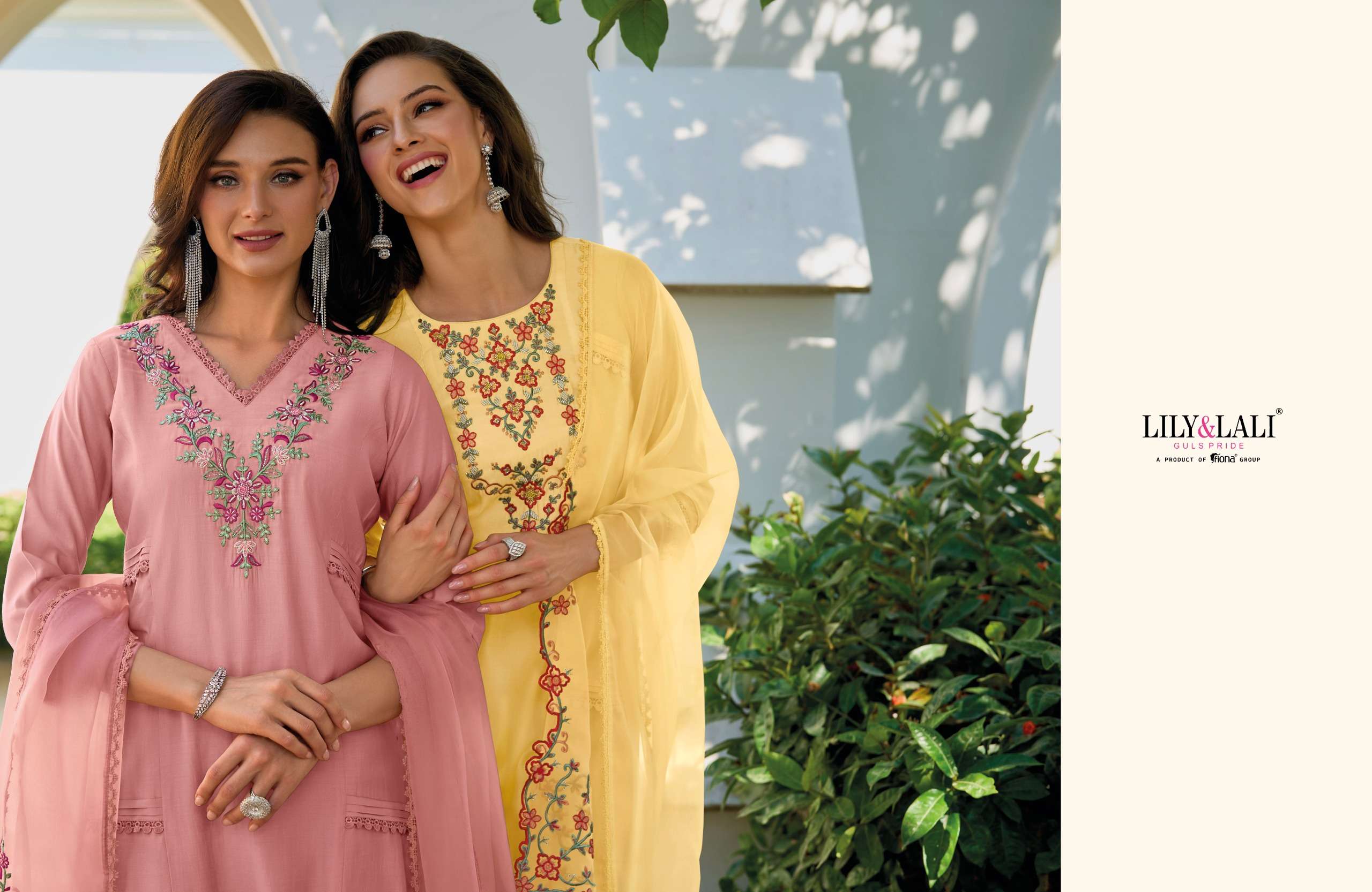 lily and lali aarya silk attrective look kurti  pant with dupatta catalog