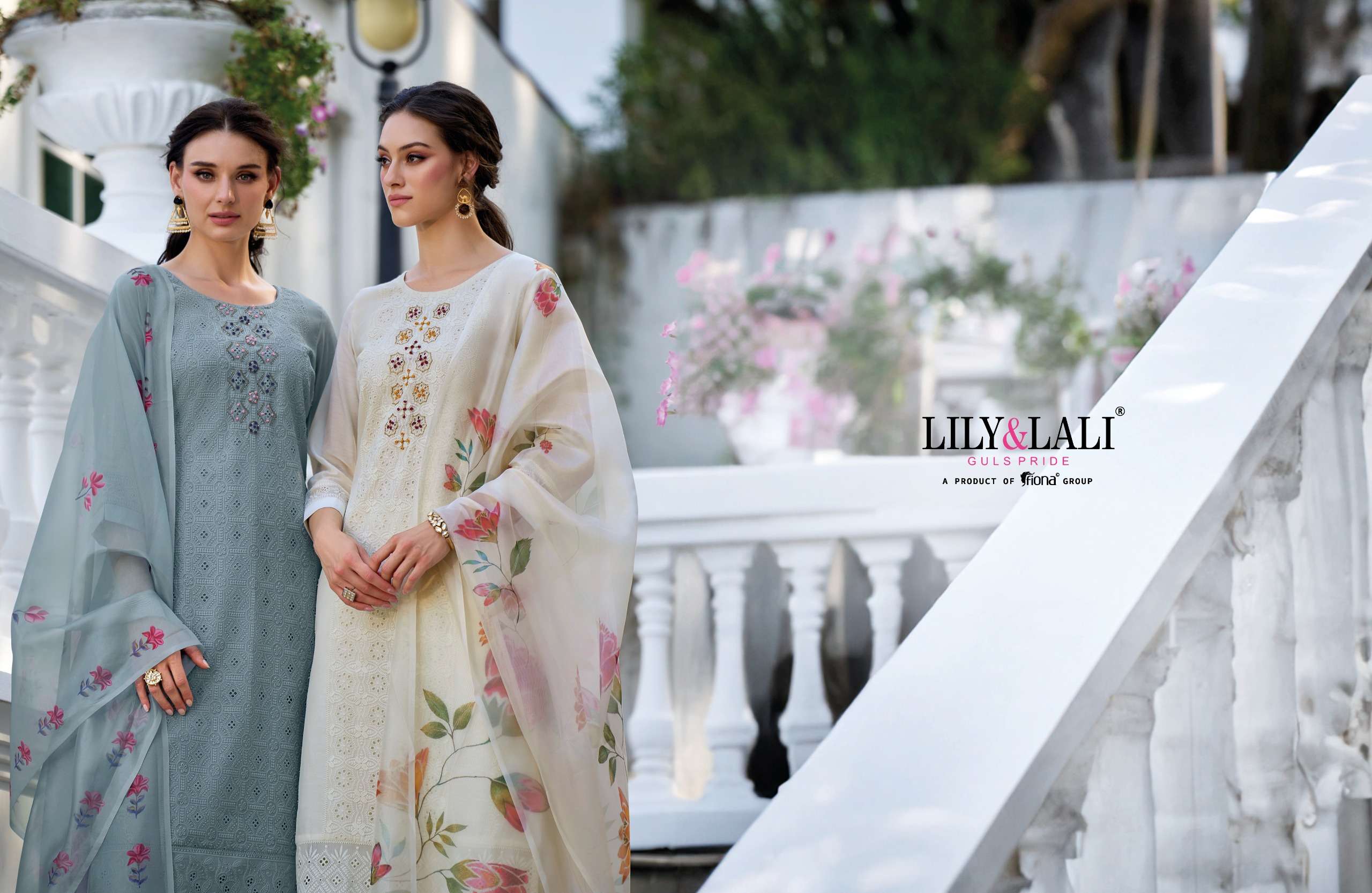 lily and lali chikankari vol 3 chanderi silk gorgeous look top bottom with dupatta catalog
