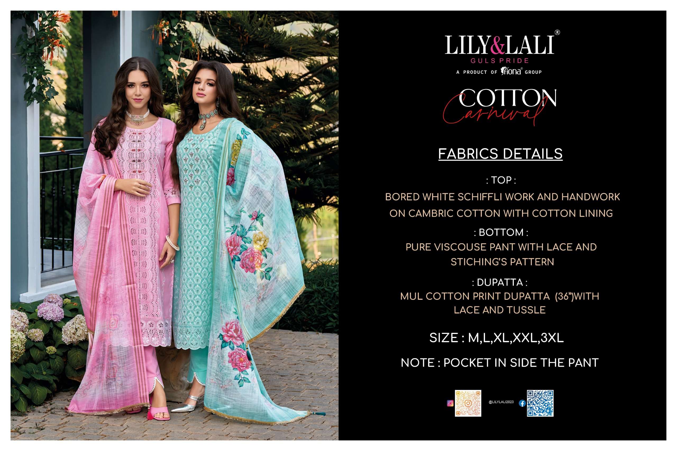 lily and lali cotton carnival viscose look kurti  pant with dupatta catalog