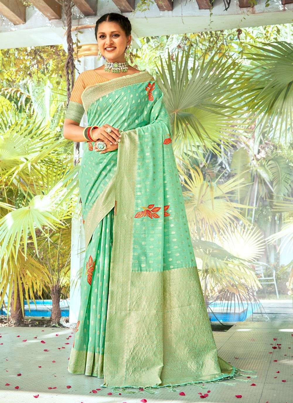 sangam prints bunawat aarti cotton beautiful look saree catalog