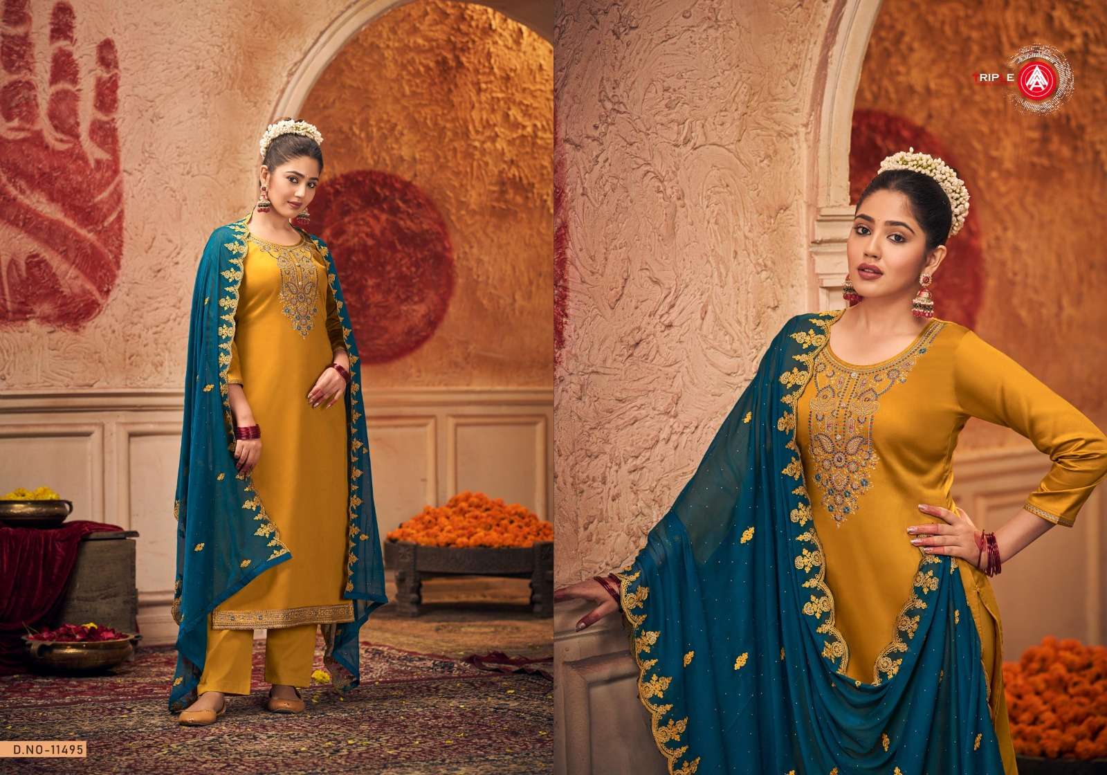 triple aaa viana jam cotton innovative look salwar suit catalog