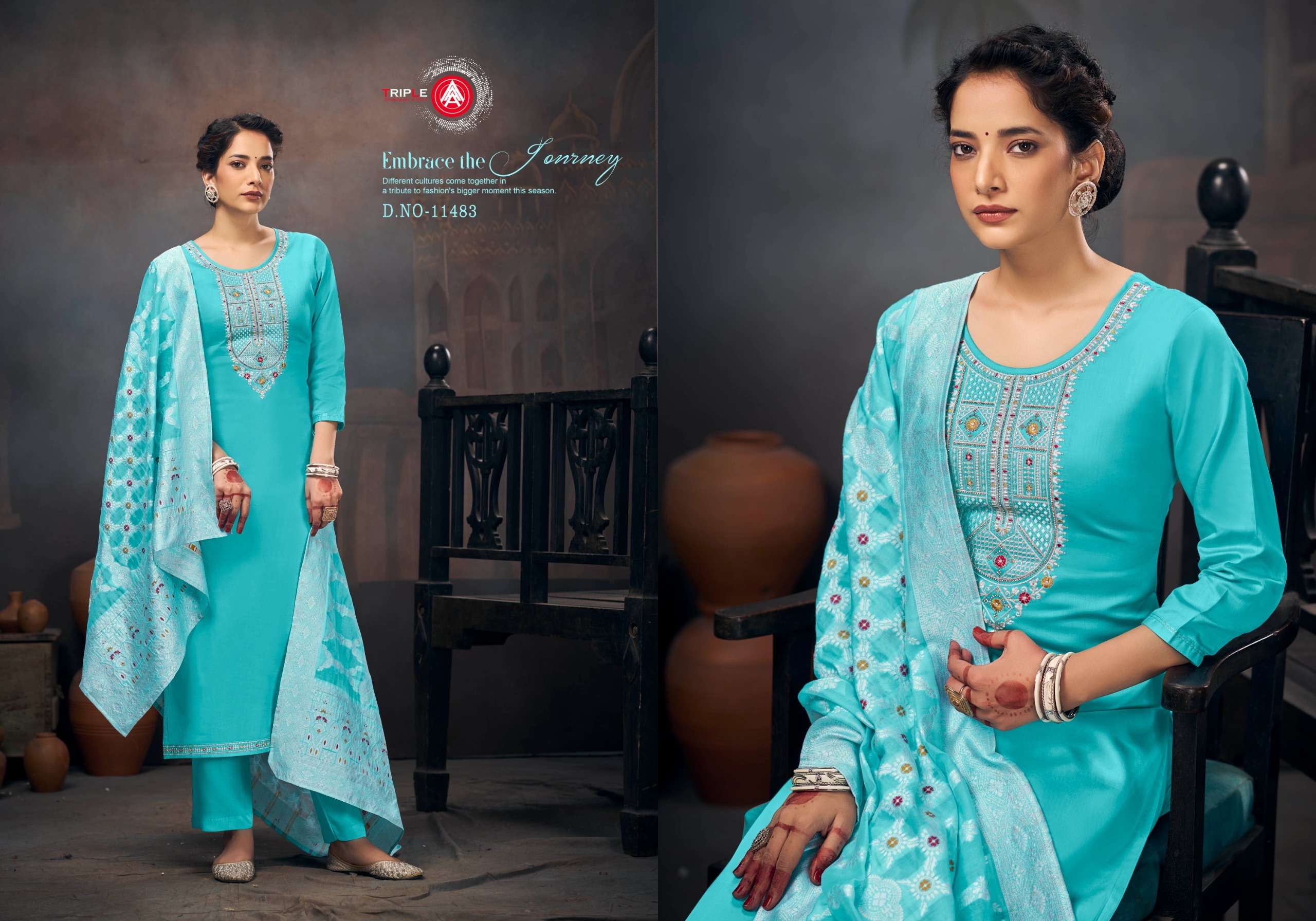 triple aas vol 4 jam cotton regal look salwar suit catalog