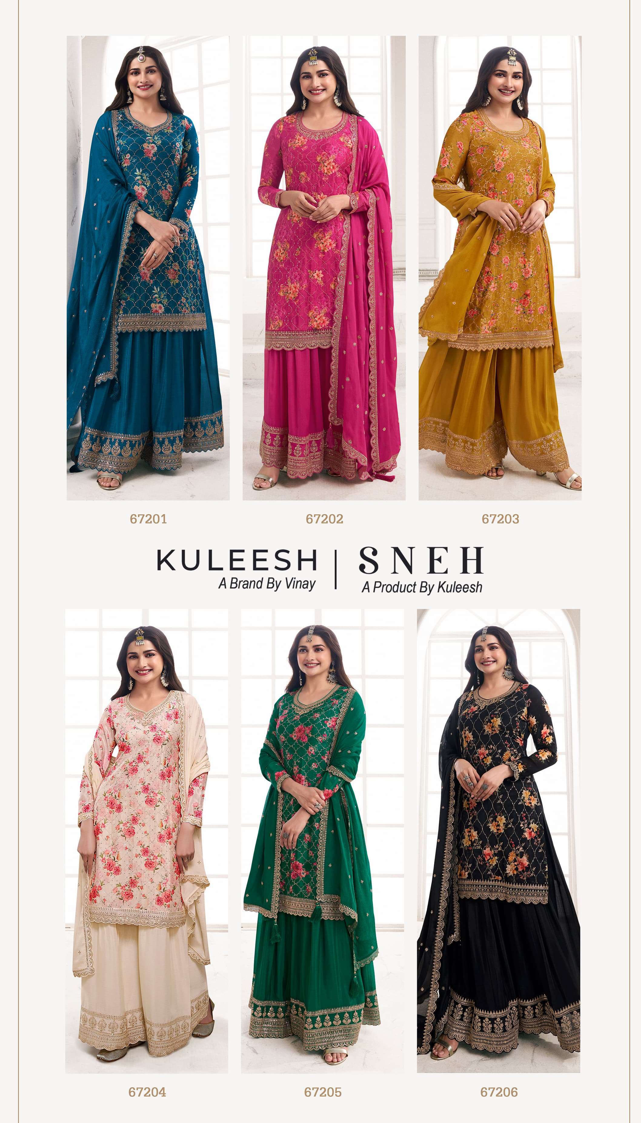 vinay fashion kuleesh sneh embroidary dola attrective look salwar suit catalog
