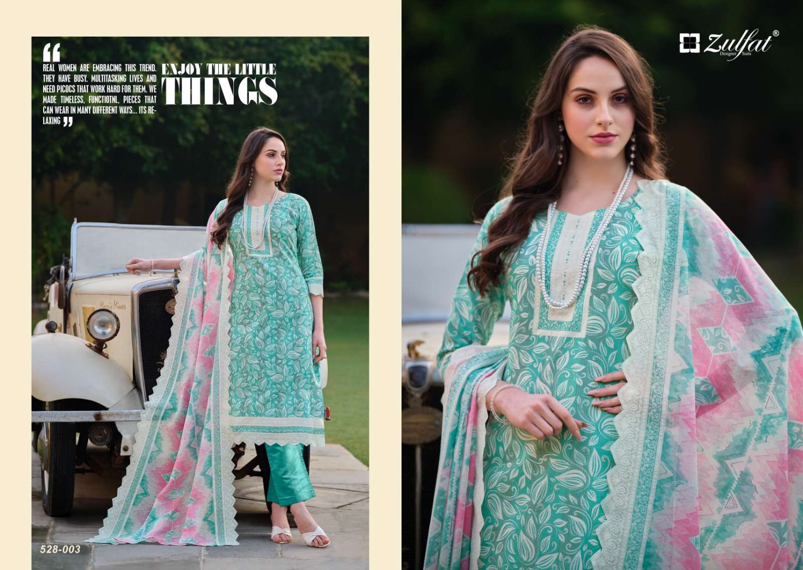 zulfat designer suits farhan cotton mal elegant look salwar suit catalog