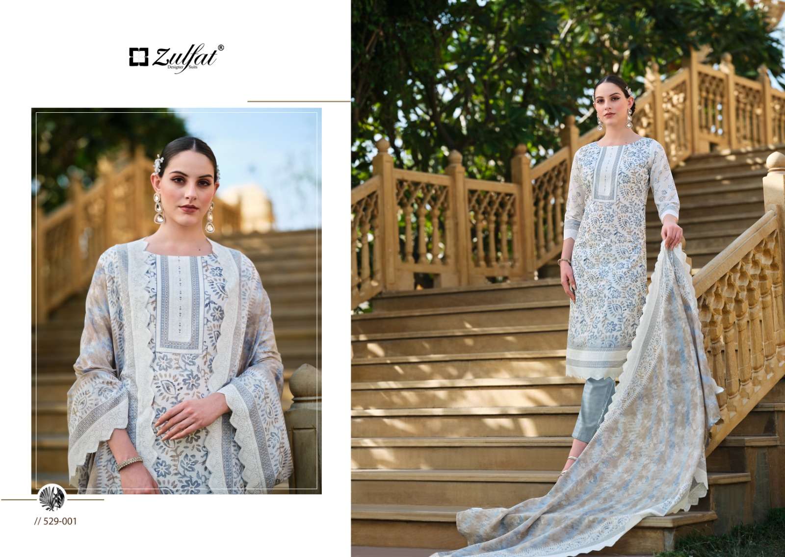 zulfat designer suits nazrana cotton exclusive print salwar suit catalog