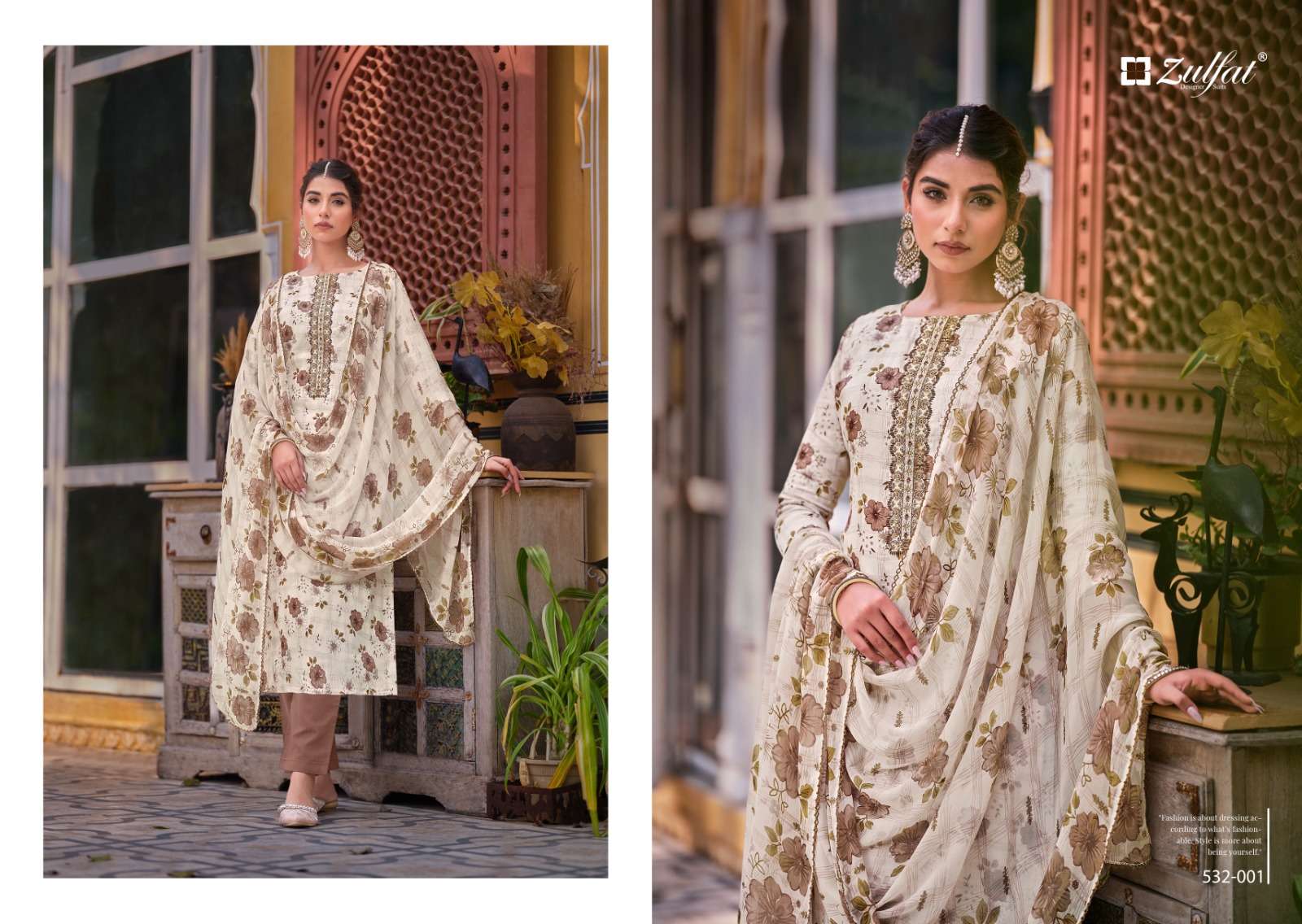 zulfat designer suits qainaat jam cotton elegant look salwqar suit catalog