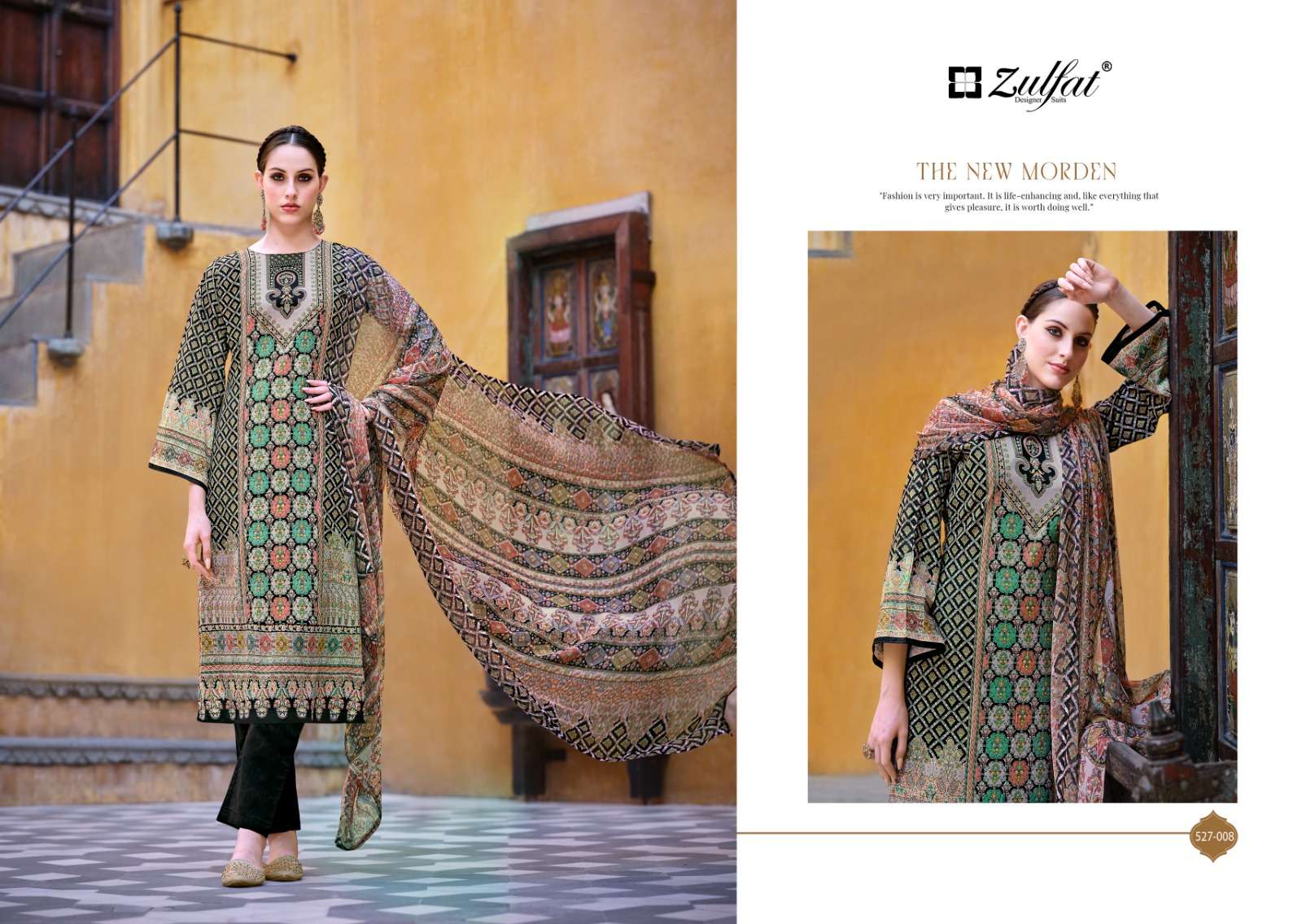 zulfat designer suits sabira pure cotton attrective look salwar suit catalog