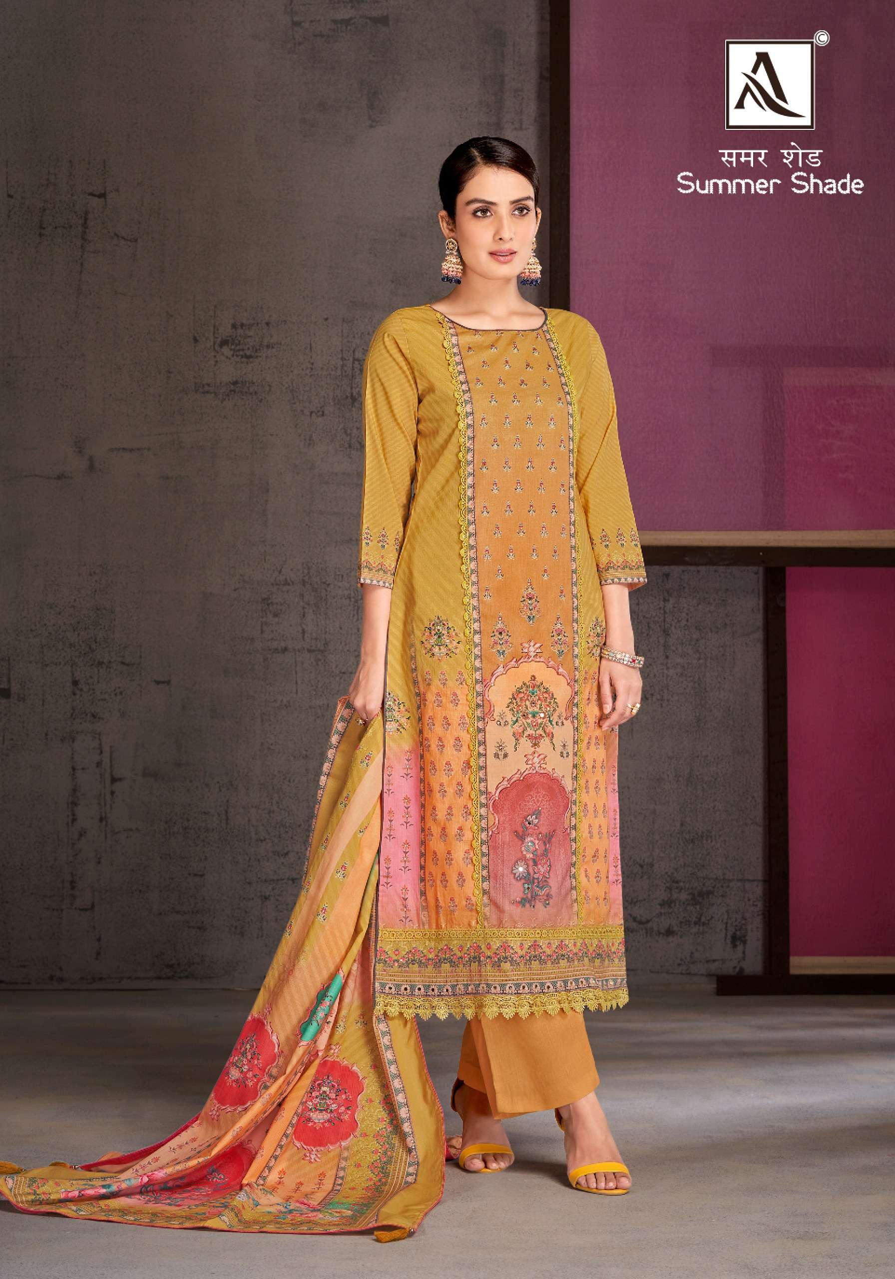 alok suit summer shade cambric exclusive print salwar suit catalog
