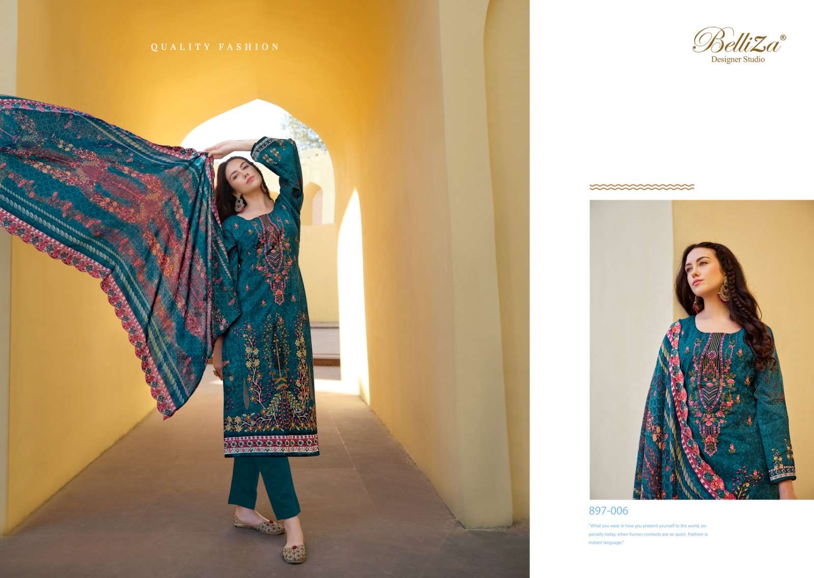 belliza designer studio guzarish vol 5 cotton elegant salwar suit catalog