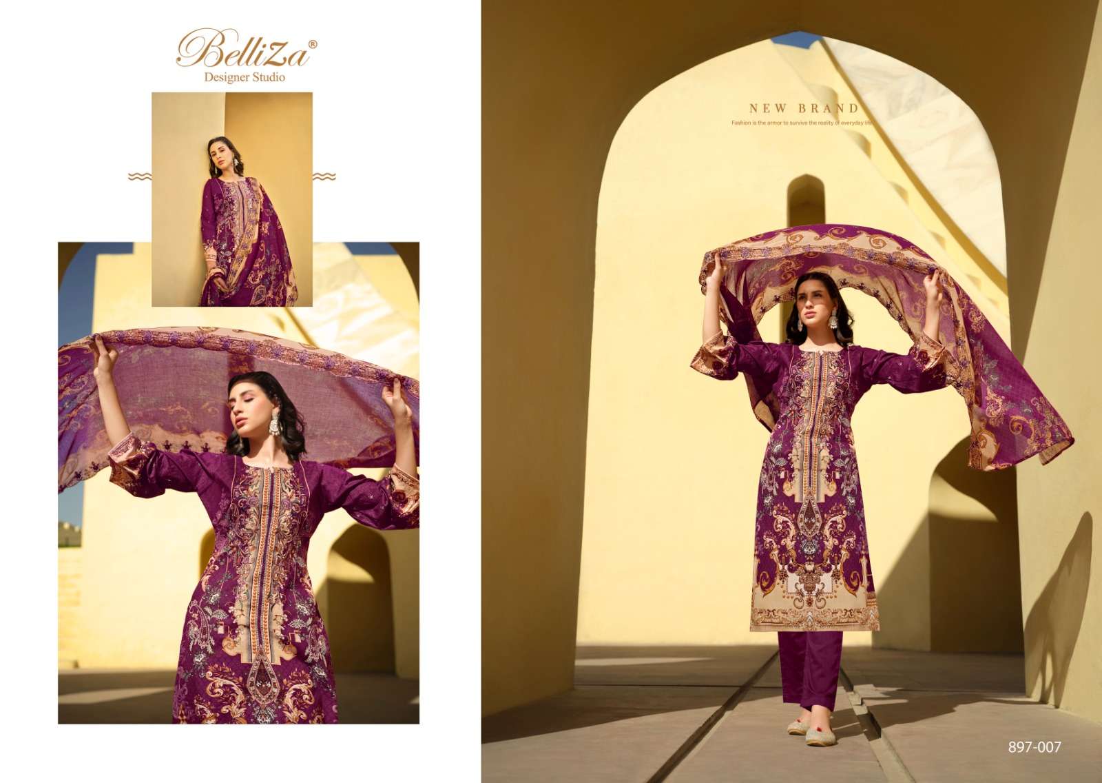 belliza designer studio guzarish vol 5 cotton elegant salwar suit catalog