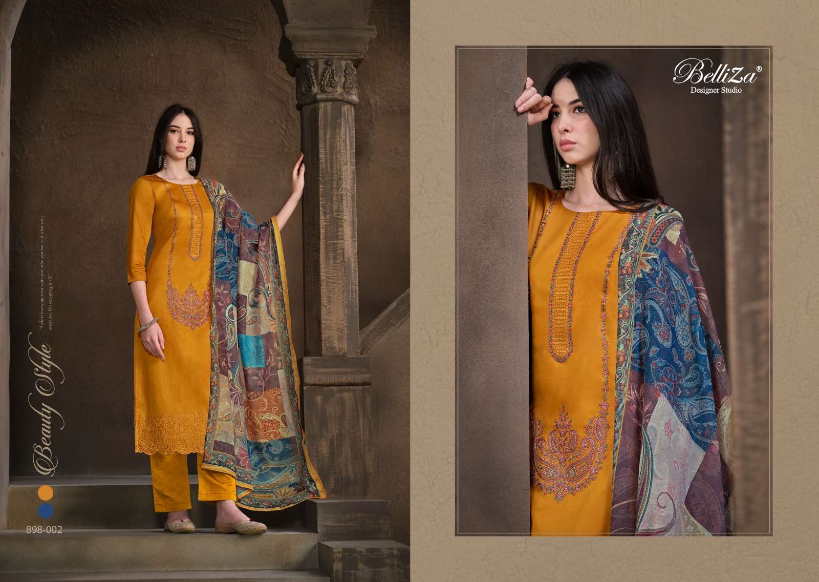 belliza designer studio jashn e ishq vol 4 embriderd heavy jam cotton exclusive look salwar suit catalog