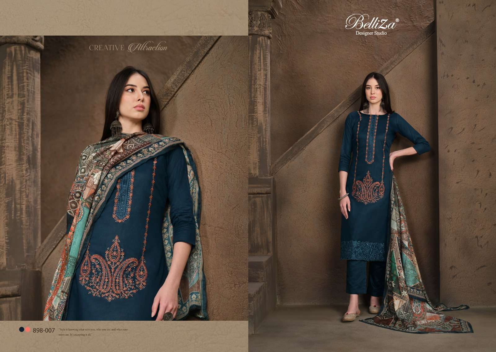 belliza designer studio jashn e ishq vol 4 embriderd heavy jam cotton exclusive look salwar suit catalog