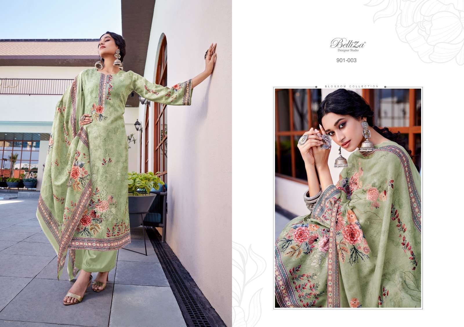belliza designer studio naazia  pure jam cotton innovative look salwar suit catalog