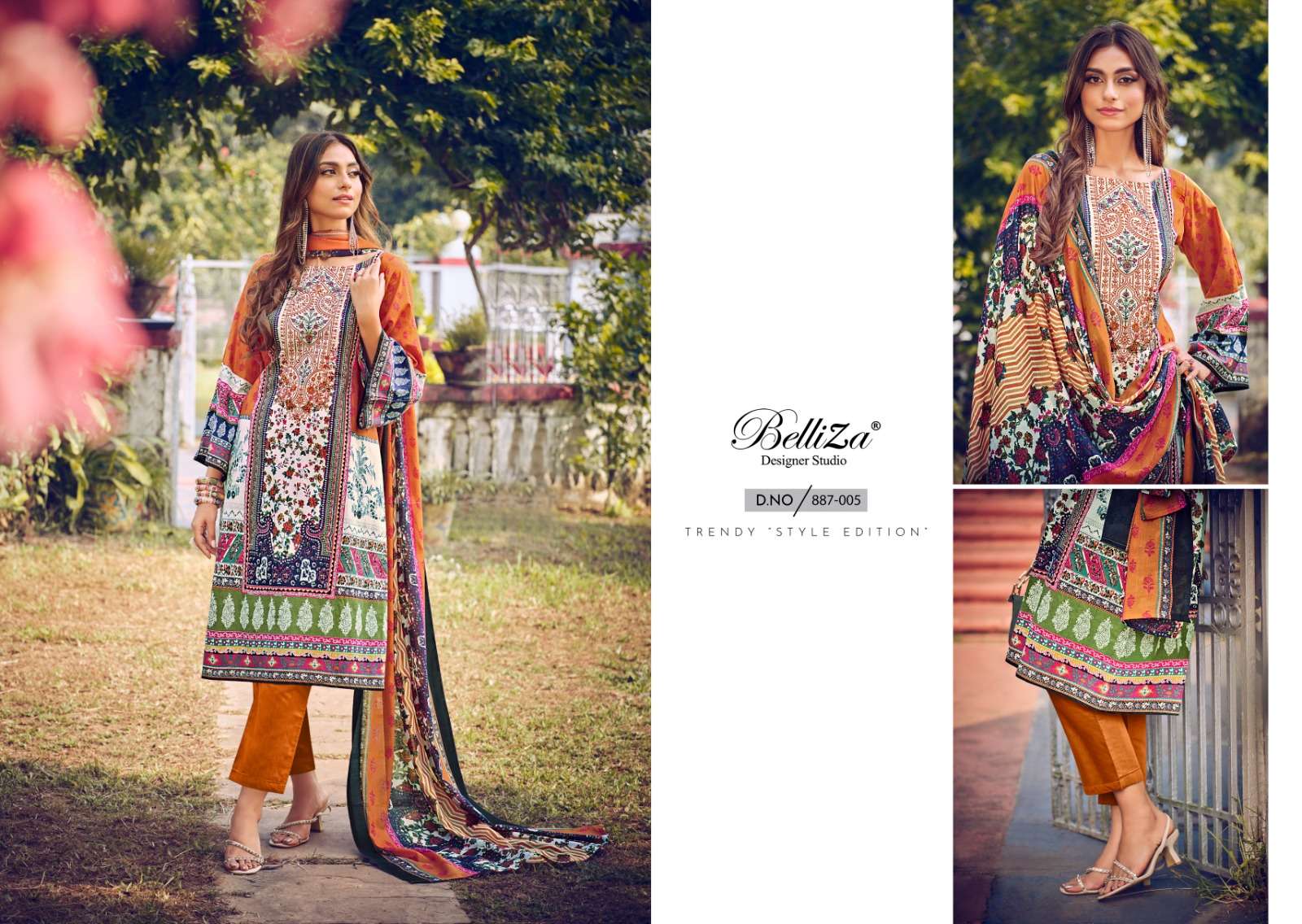 belliza designer studio naira vol 38 cotton decent look salwar suit catalog