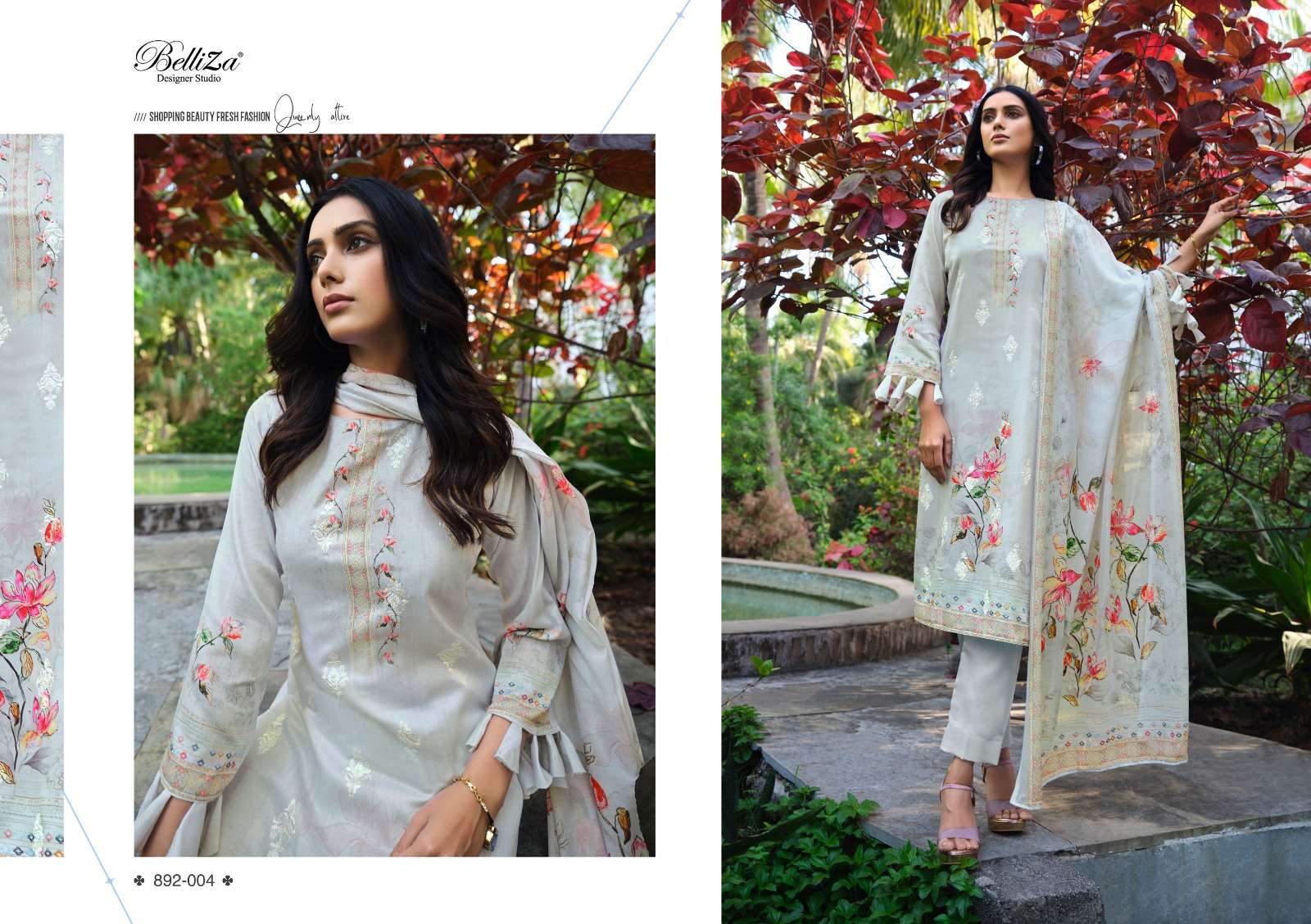 belliza designer studio veronica jam cotton innovative look salwar suit catalog
