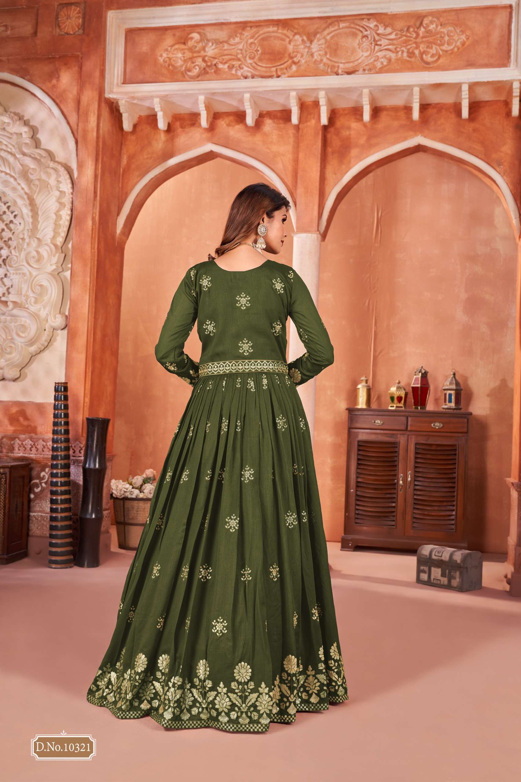 dani anjubaa vol 32 art silk regal look salwar suit catalog