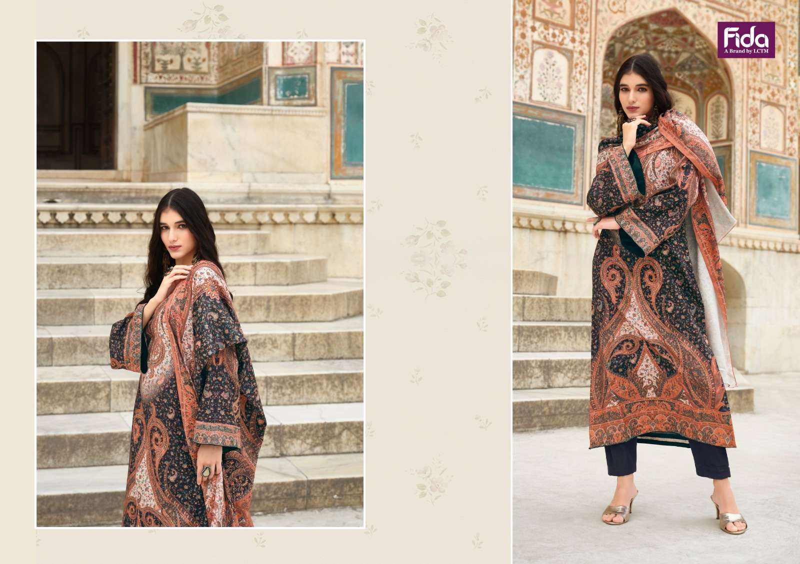 fida anhat digital blended voile  cotton innovative look salwar suit catalog
