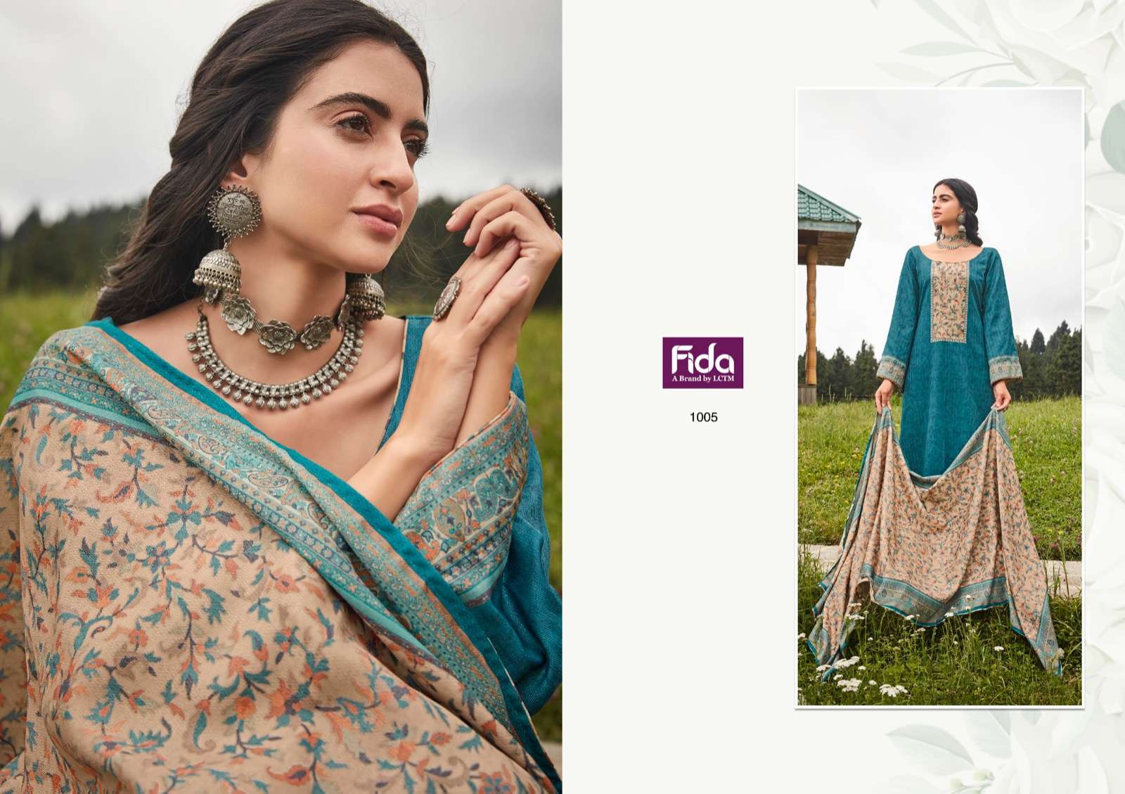 fida jehnaseeb digital cotton slub elegant salwar suit catalog