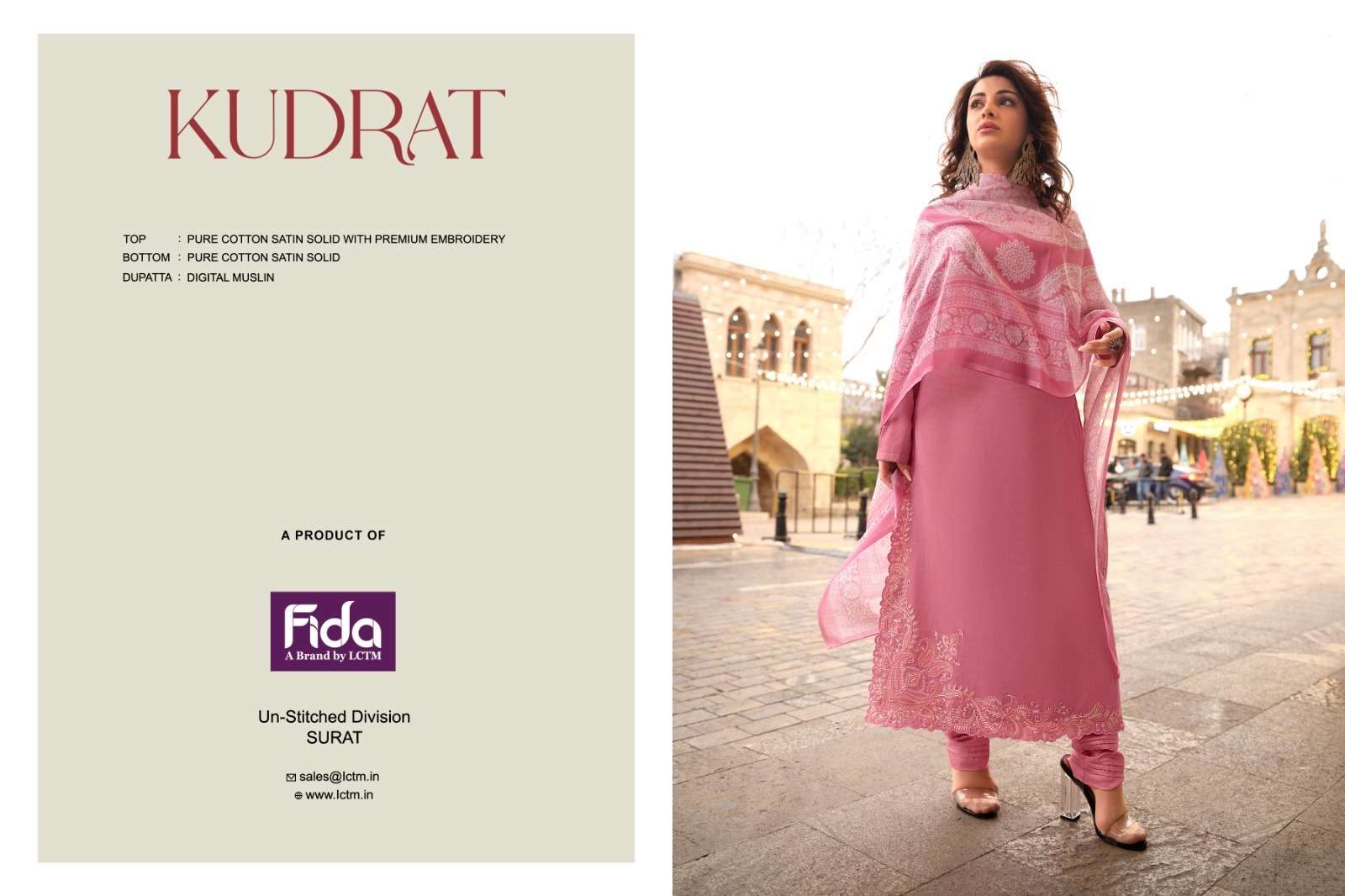fida kudrat cotton satin graceful look salwar suit catalog