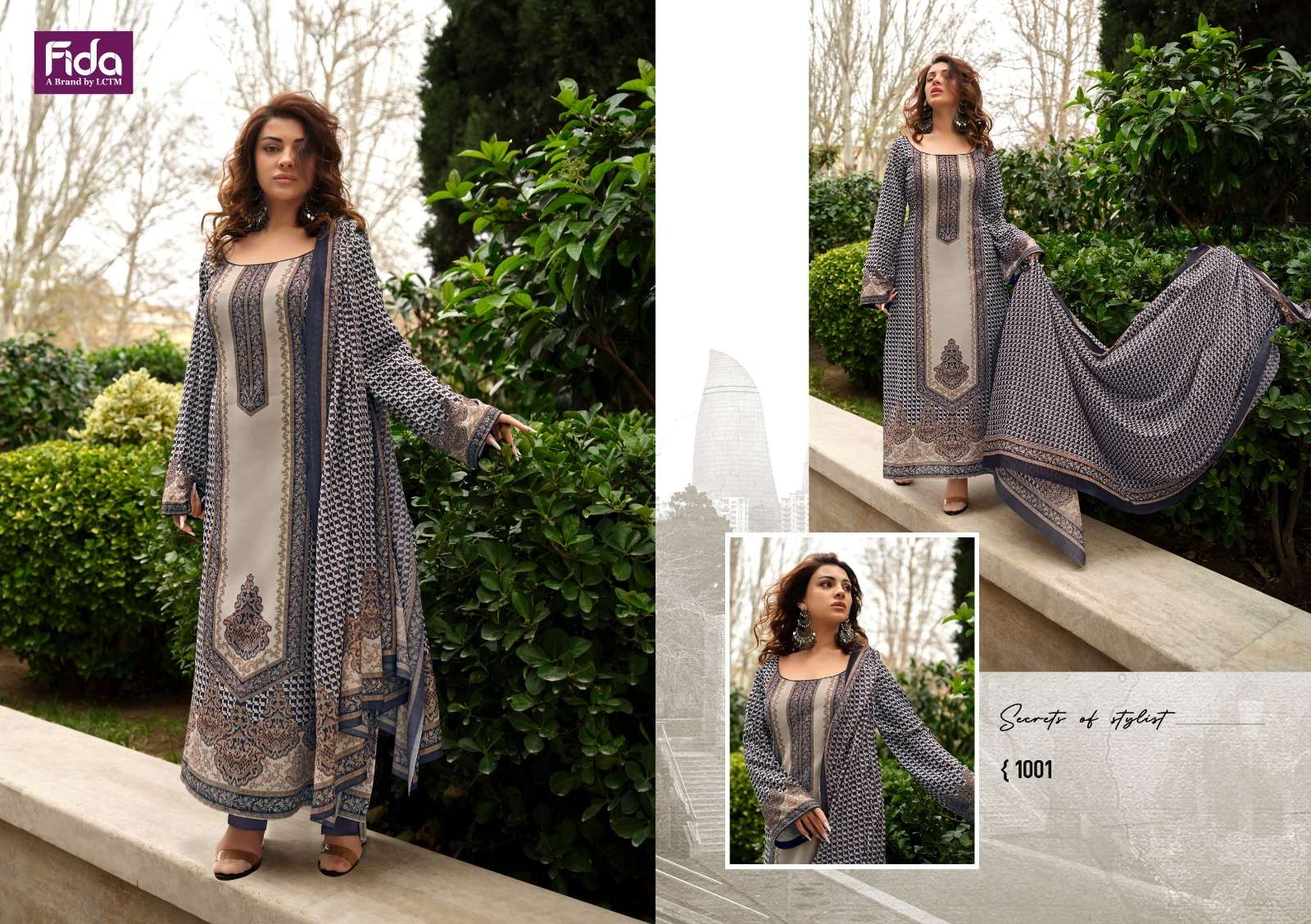 fida nazaare  cotton exclusive print salwar suit catalog