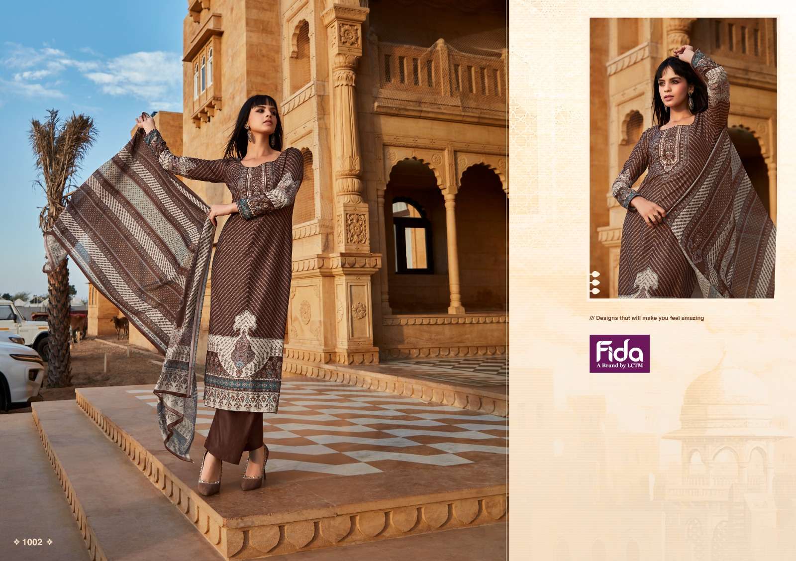 fida saanjh digital blended voile cotton elegant look salwar suit catalog