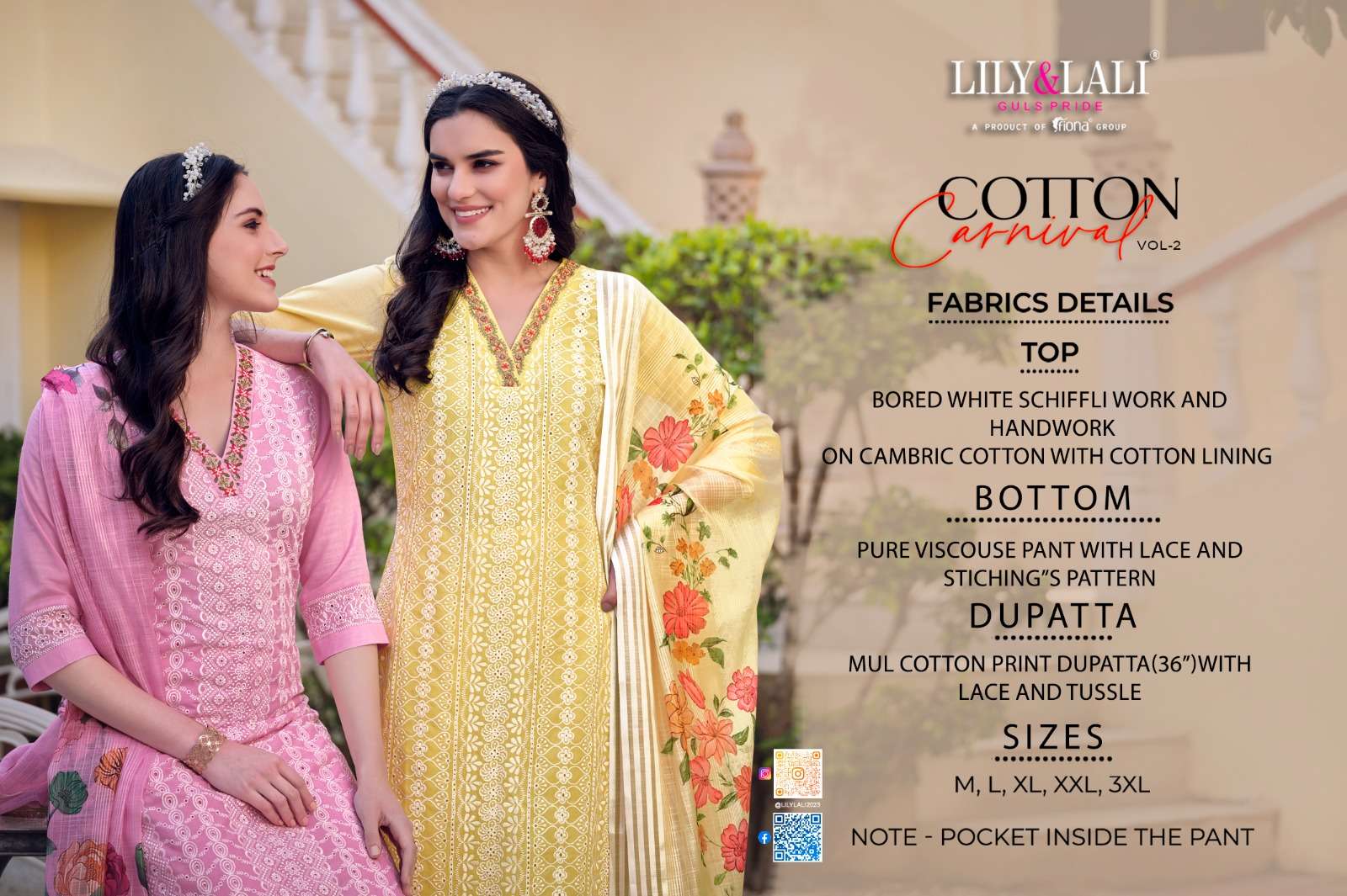 lily and lali cotton carnival 2 cotton decent look kurti  pant with dupatta catalog
