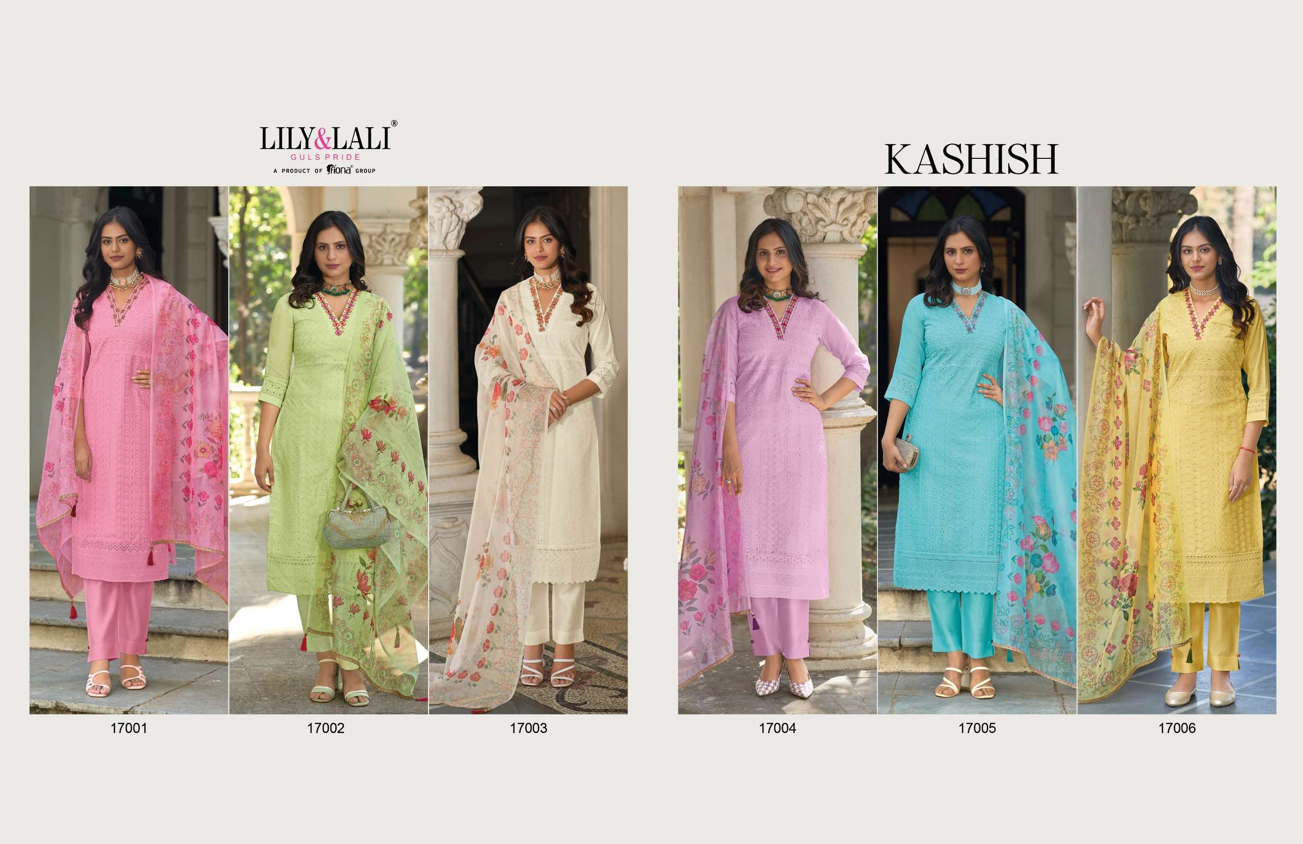 lily and lali kashish chanderi silk festive look top bottom with dupatta catalog