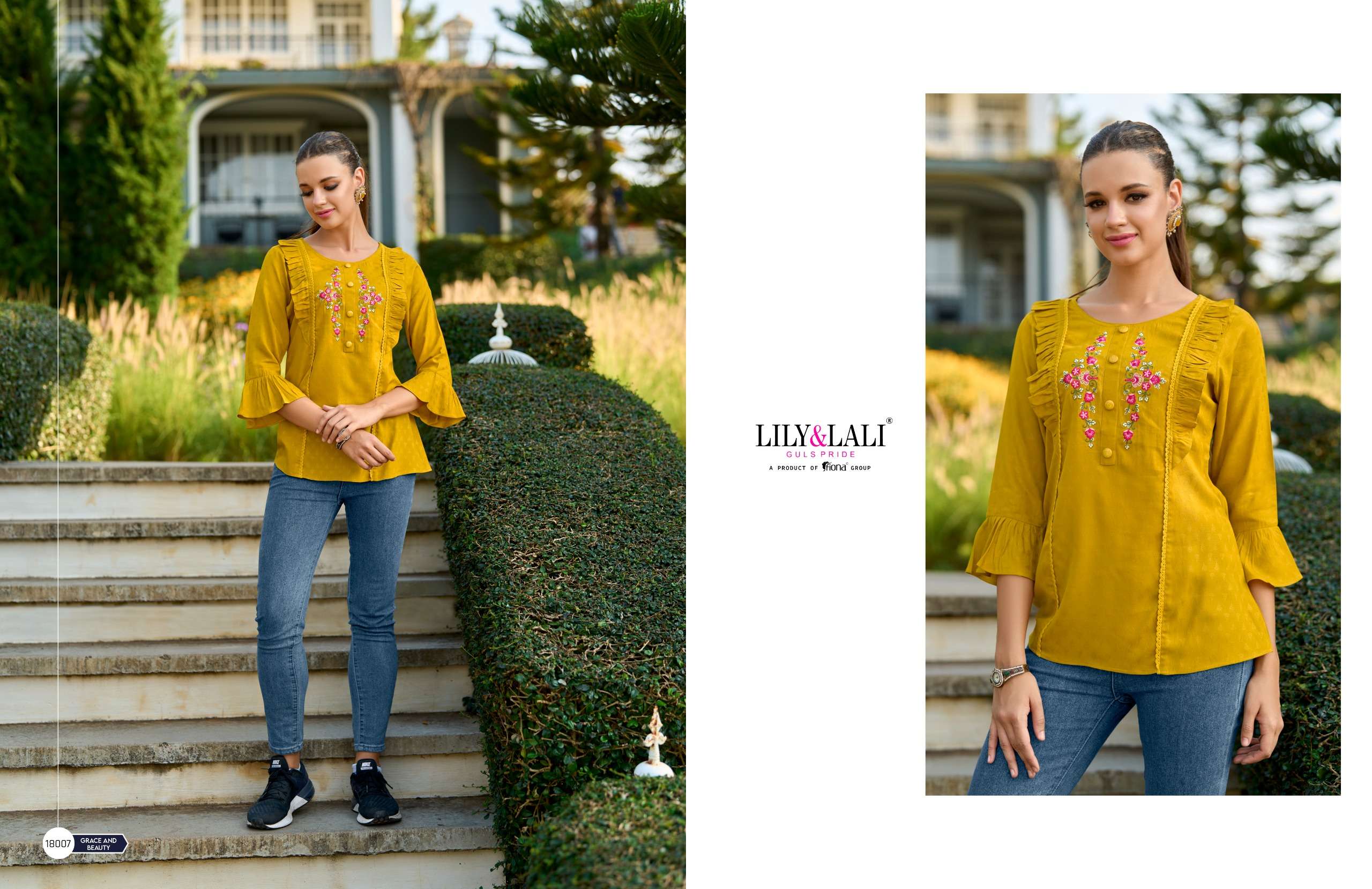 lily and lali melody 3 rayon decent look tops catalog